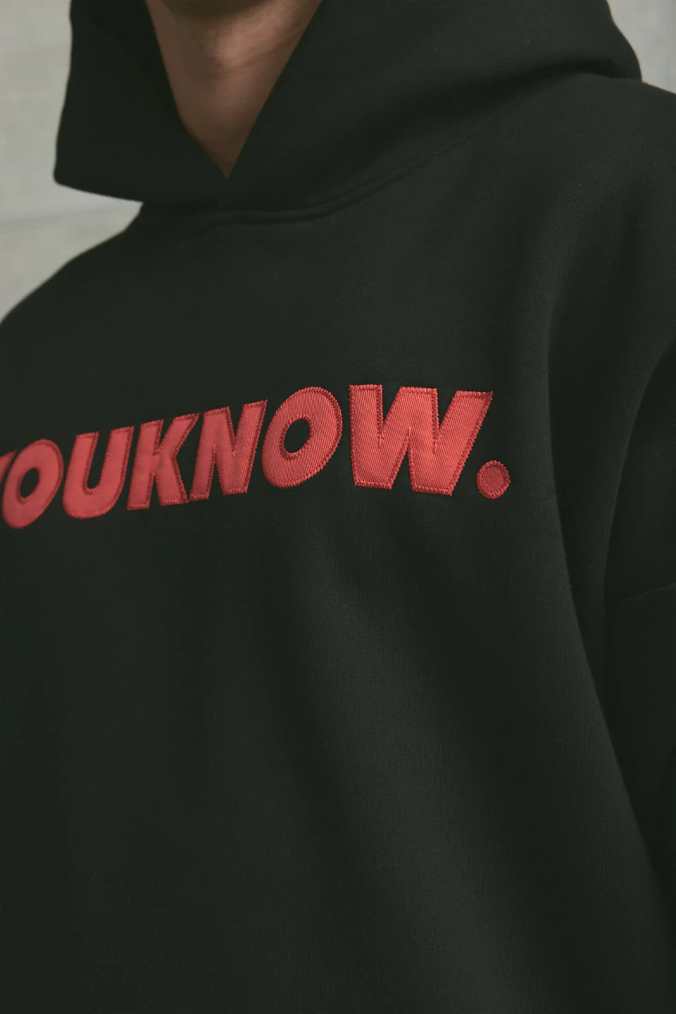 Applique Block Hoodie | Black/Red - Image 4