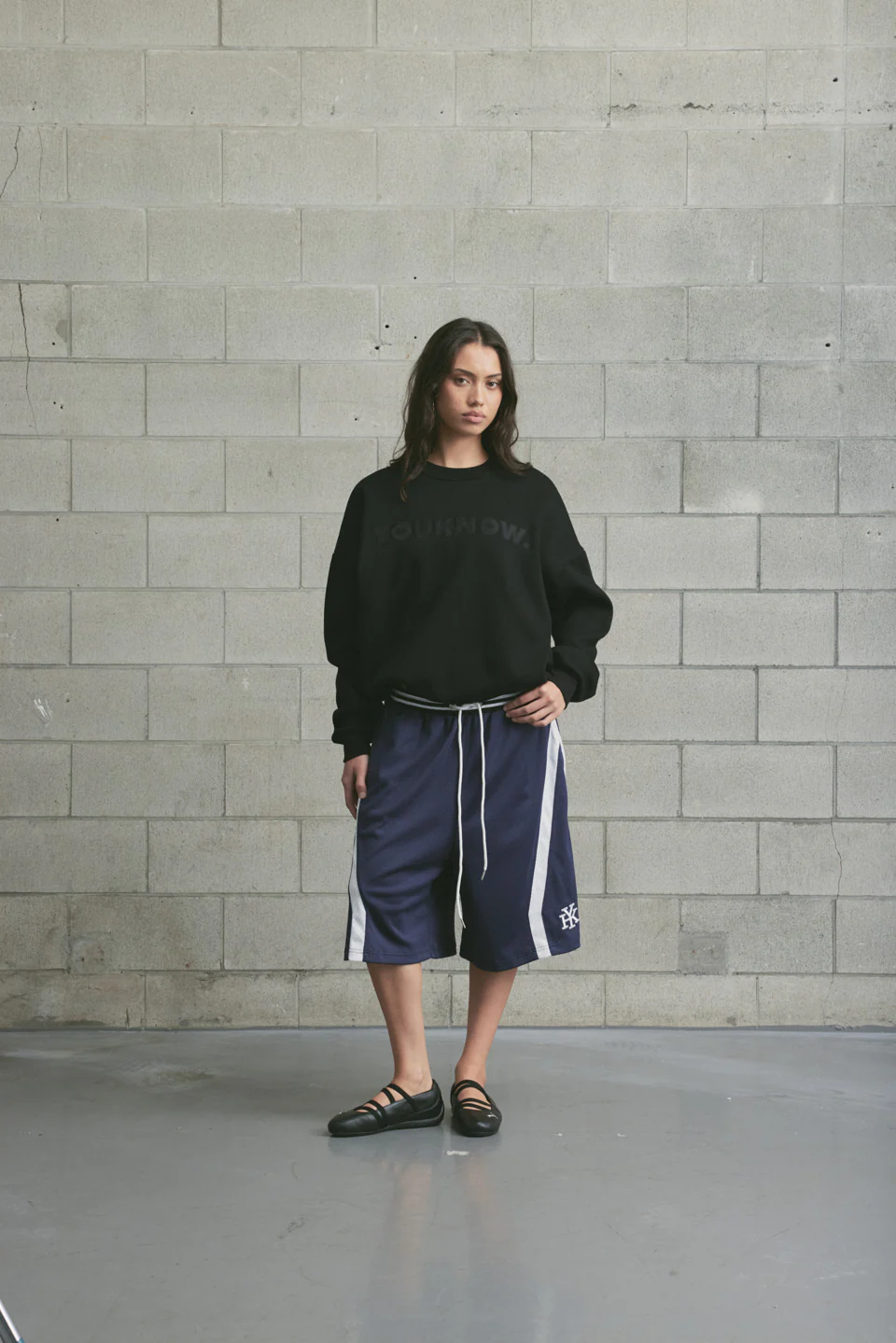 Applique Block Crew | Black/Black - Image 3