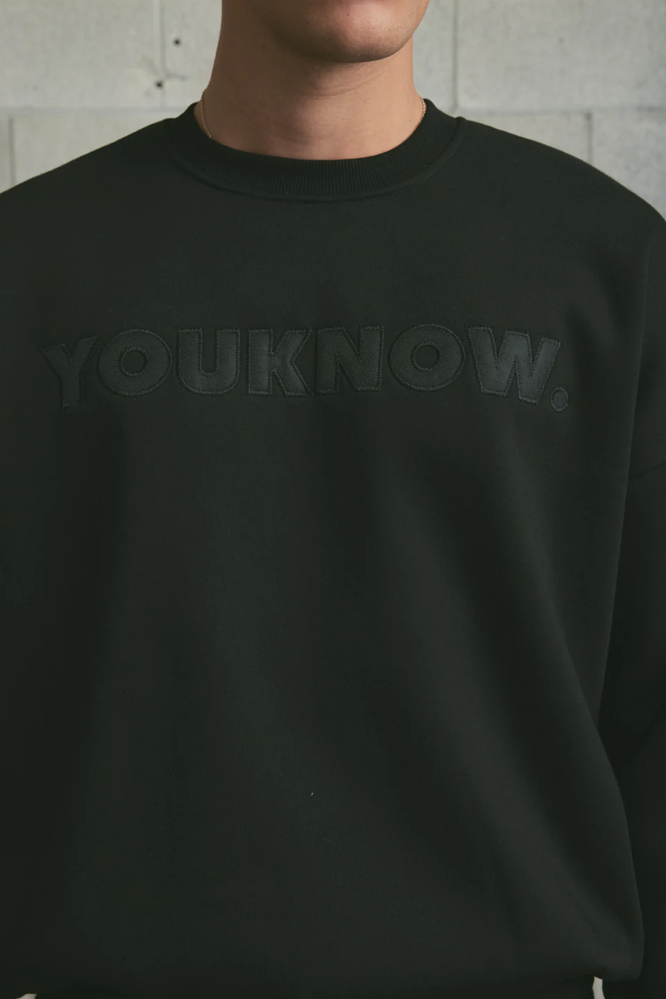 Applique Block Crew | Black/Black - Image 4