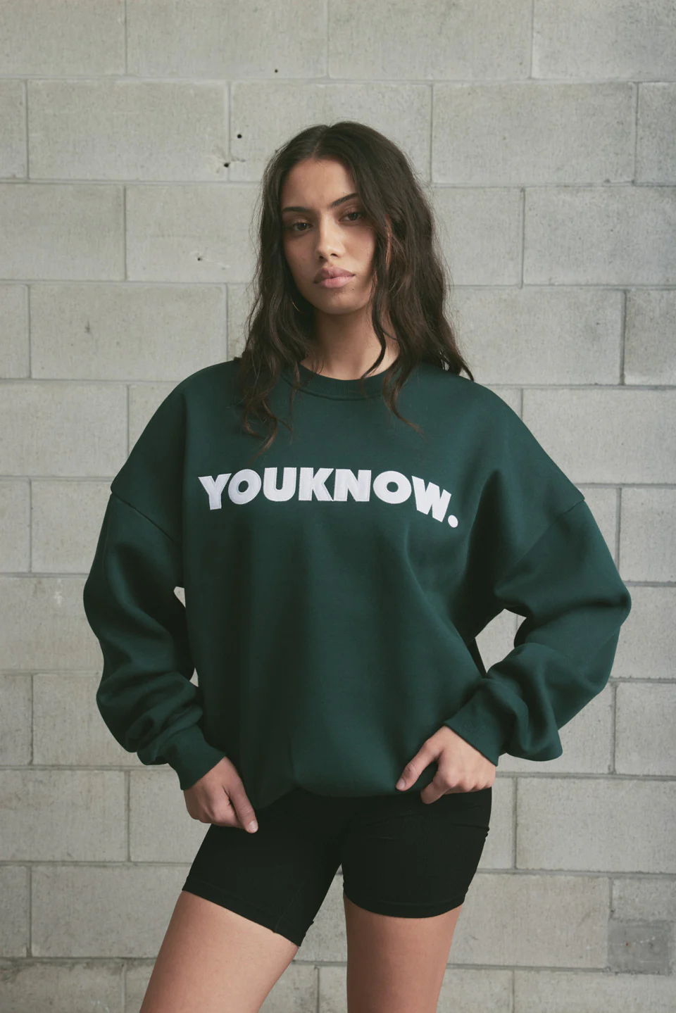 Applique Block Crew | Forest Green - Image 2