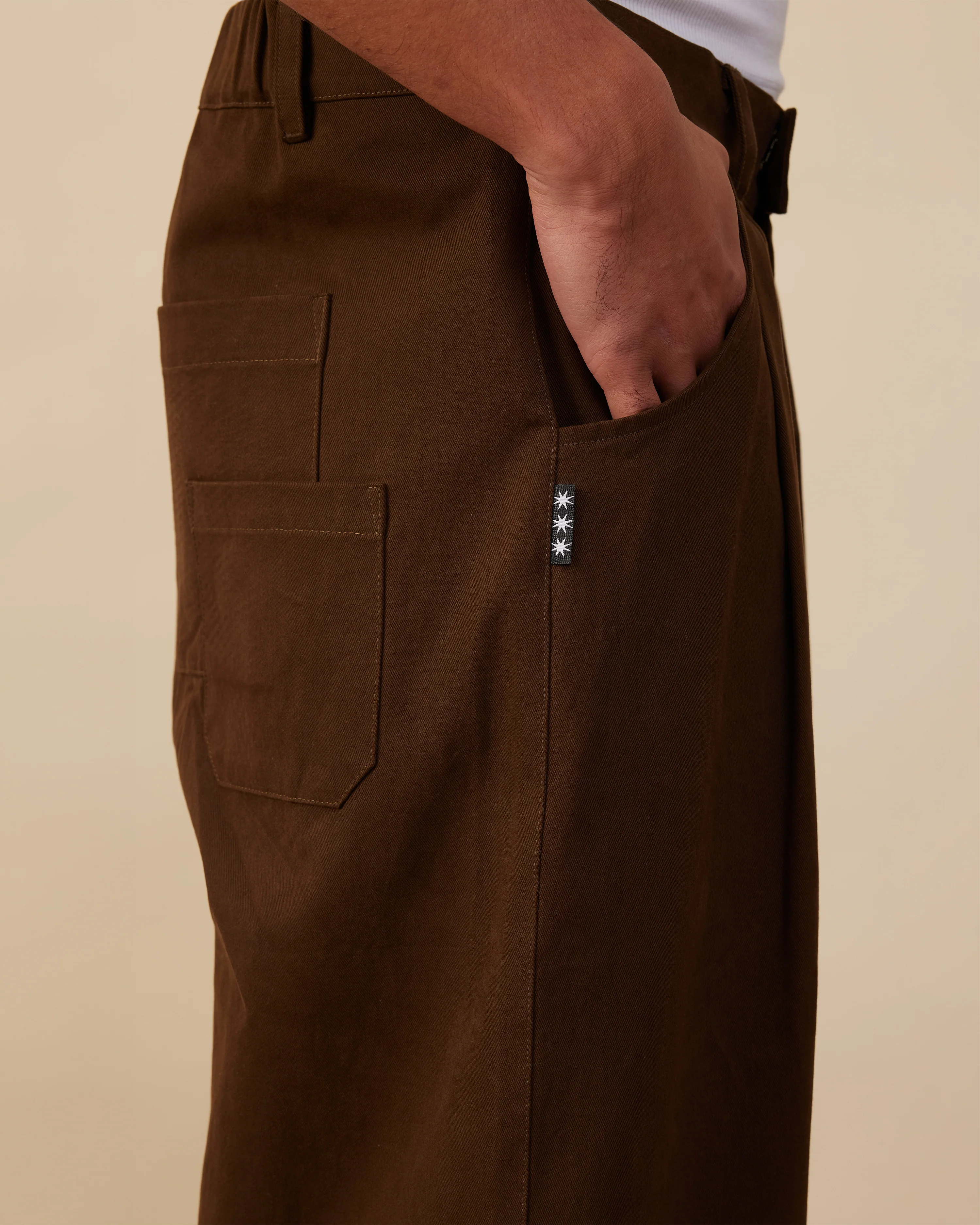 Barrel Leg Pants | Warm Brown - Image 5