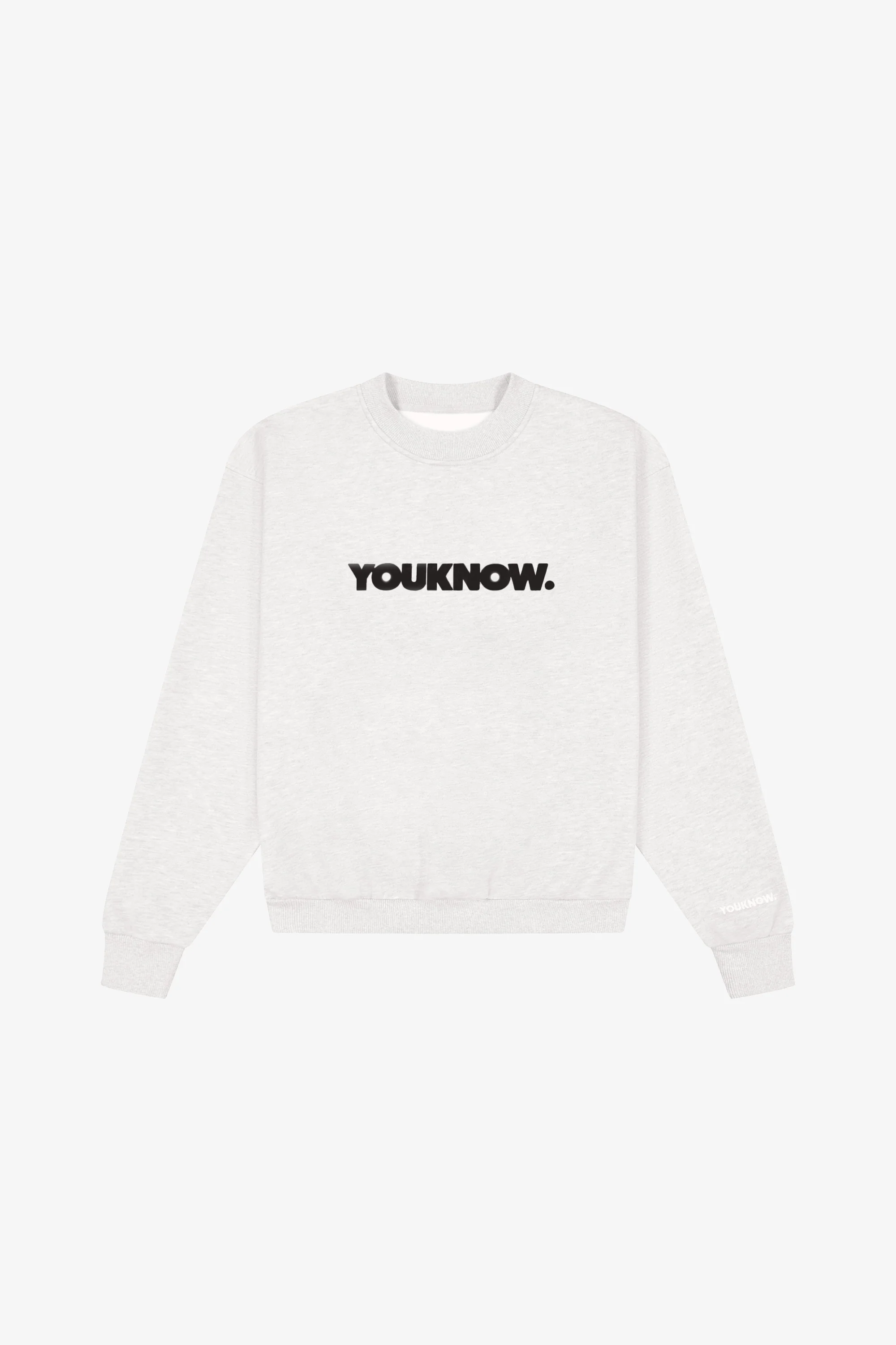 Block Crewneck | White Marle