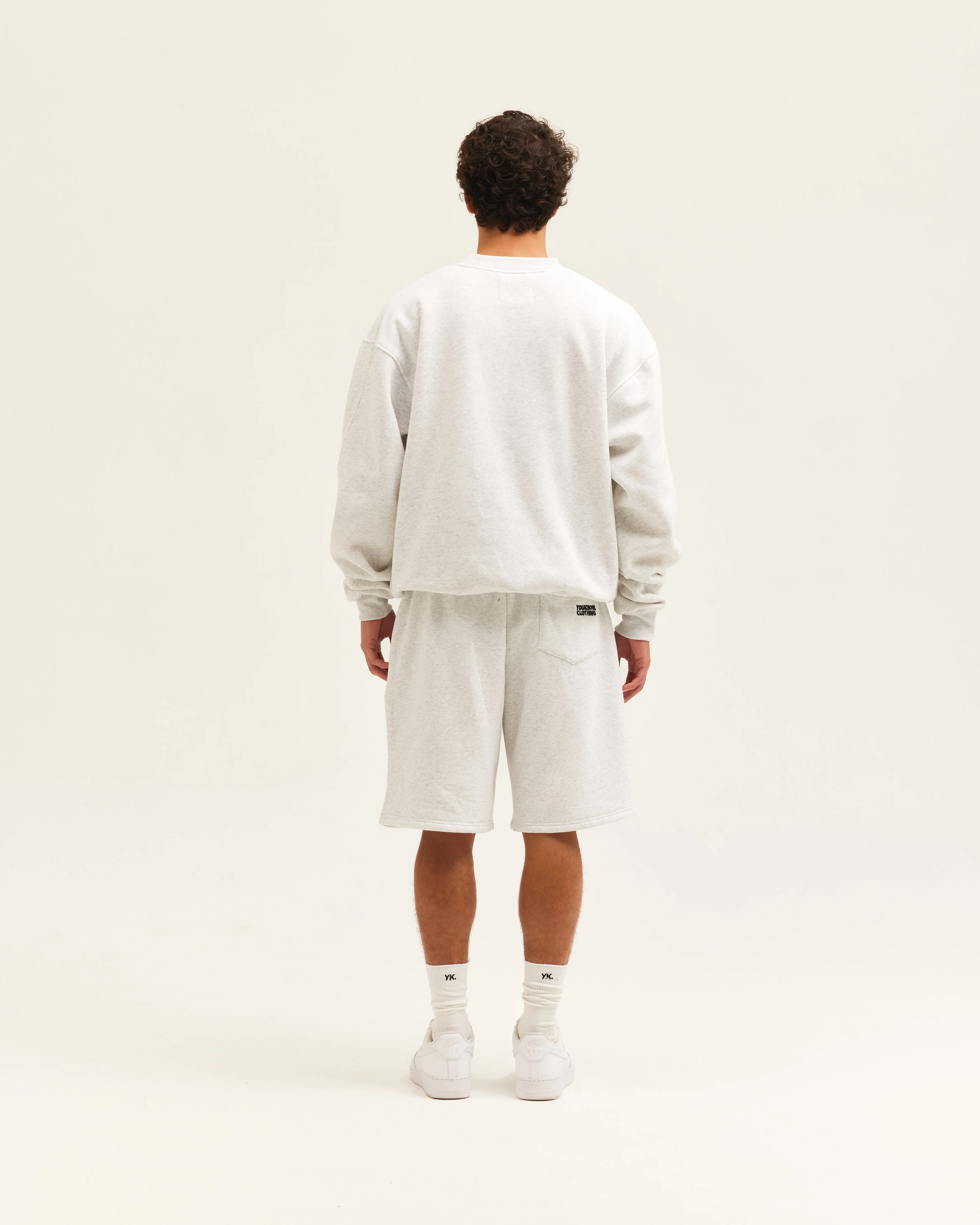 Block Crewneck | White Marle - Image 3