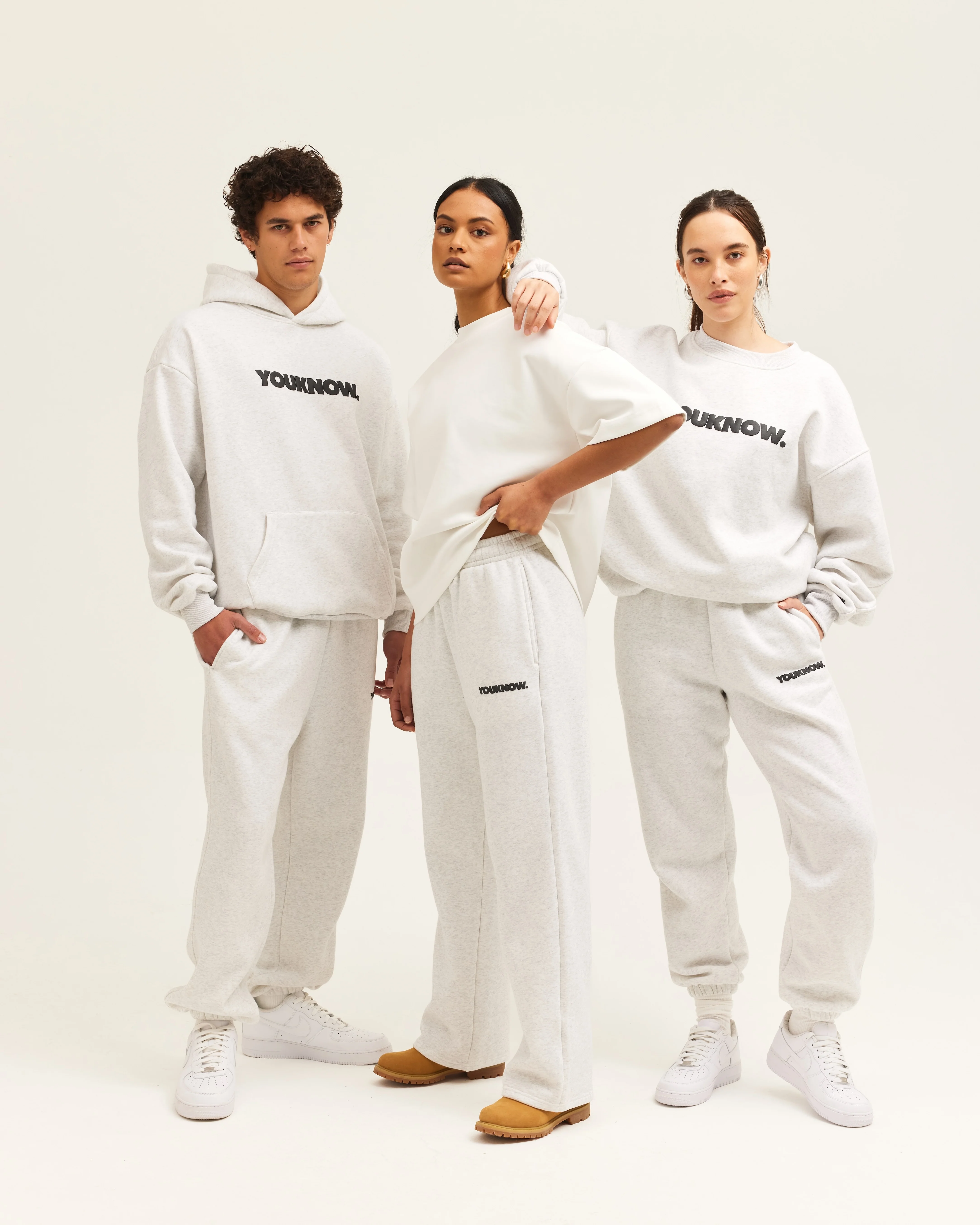 Block Crewneck | White Marle - Image 4