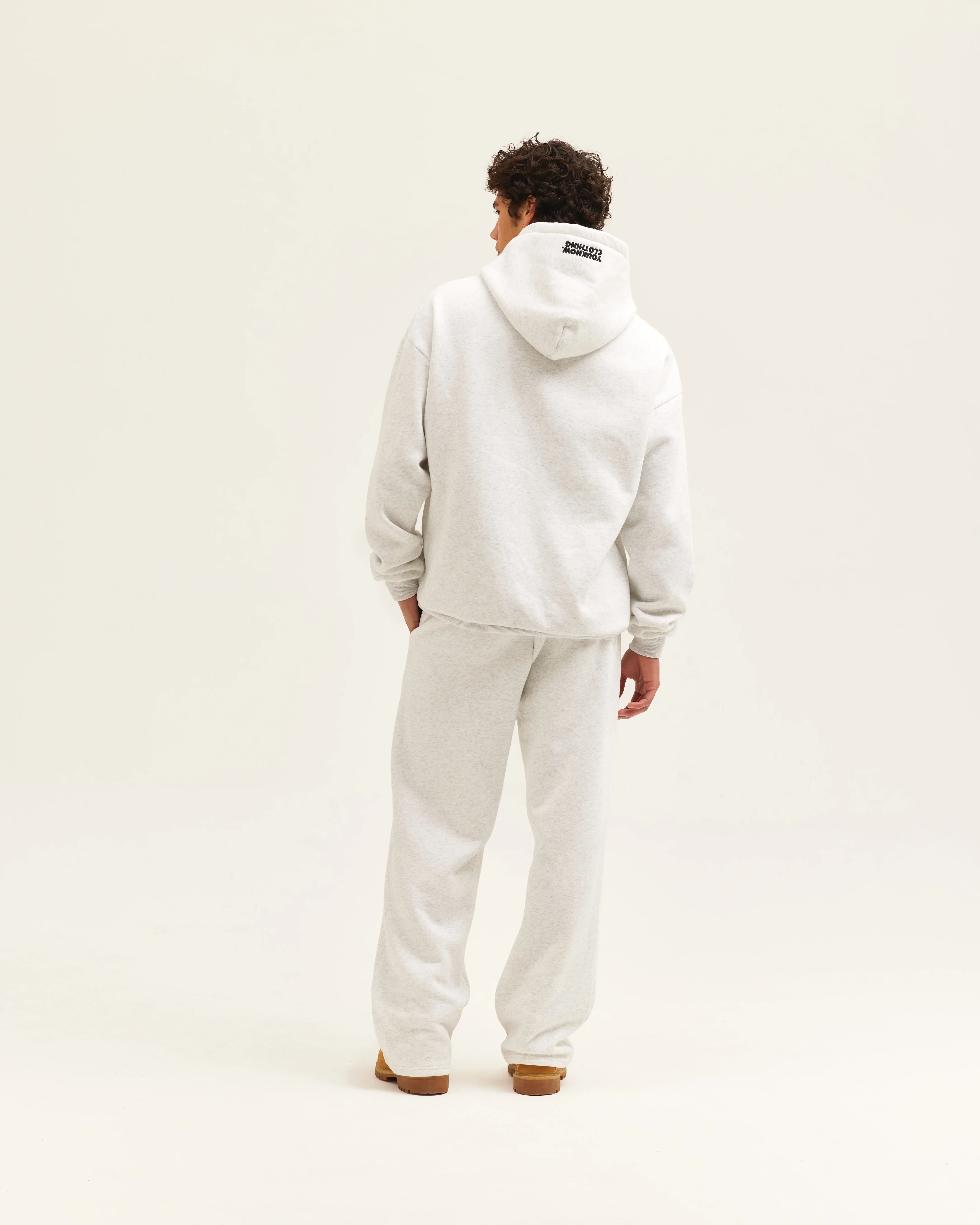 Block Hoodie | White Marle - Image 3