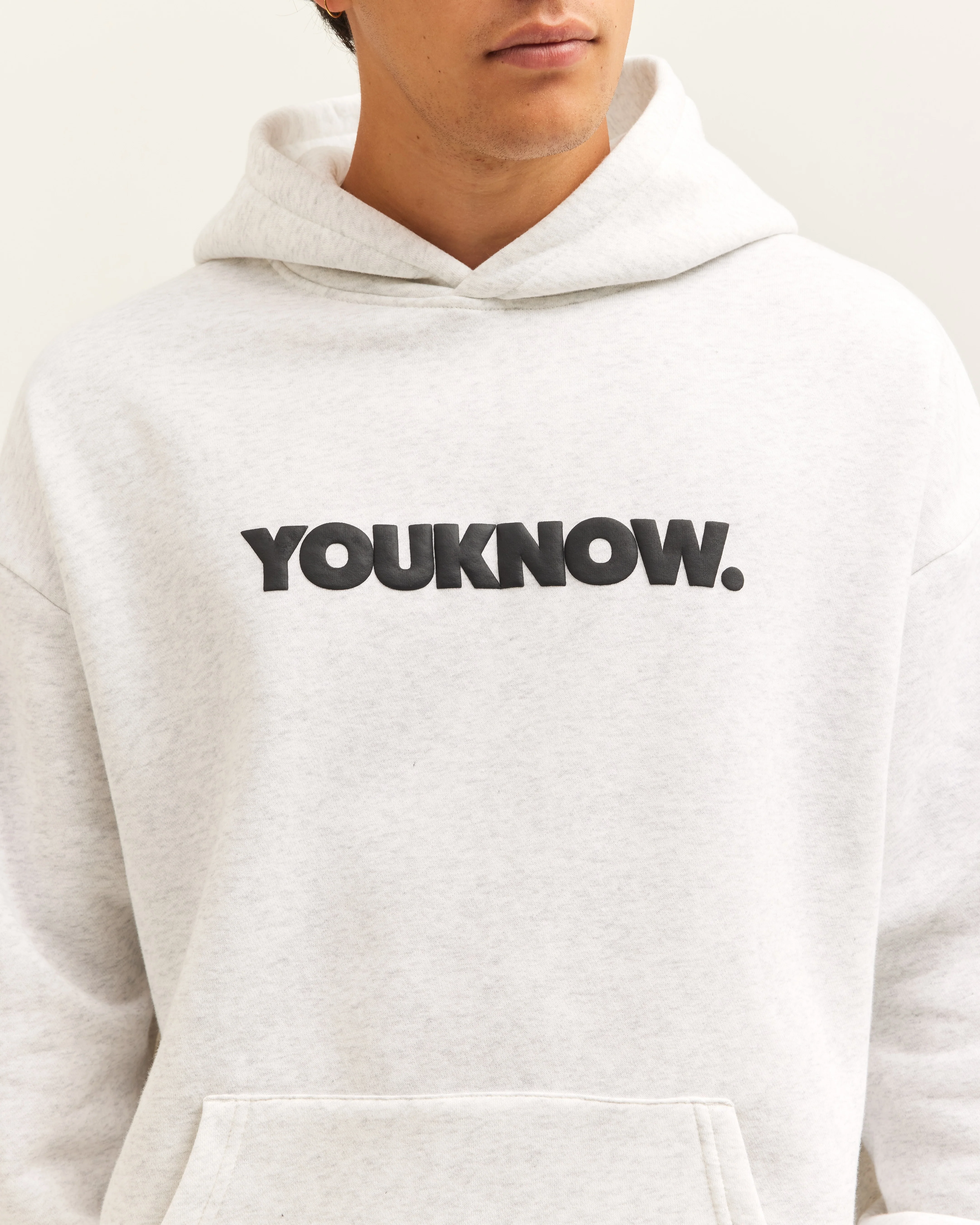 Block Hoodie | White Marle - Image 4