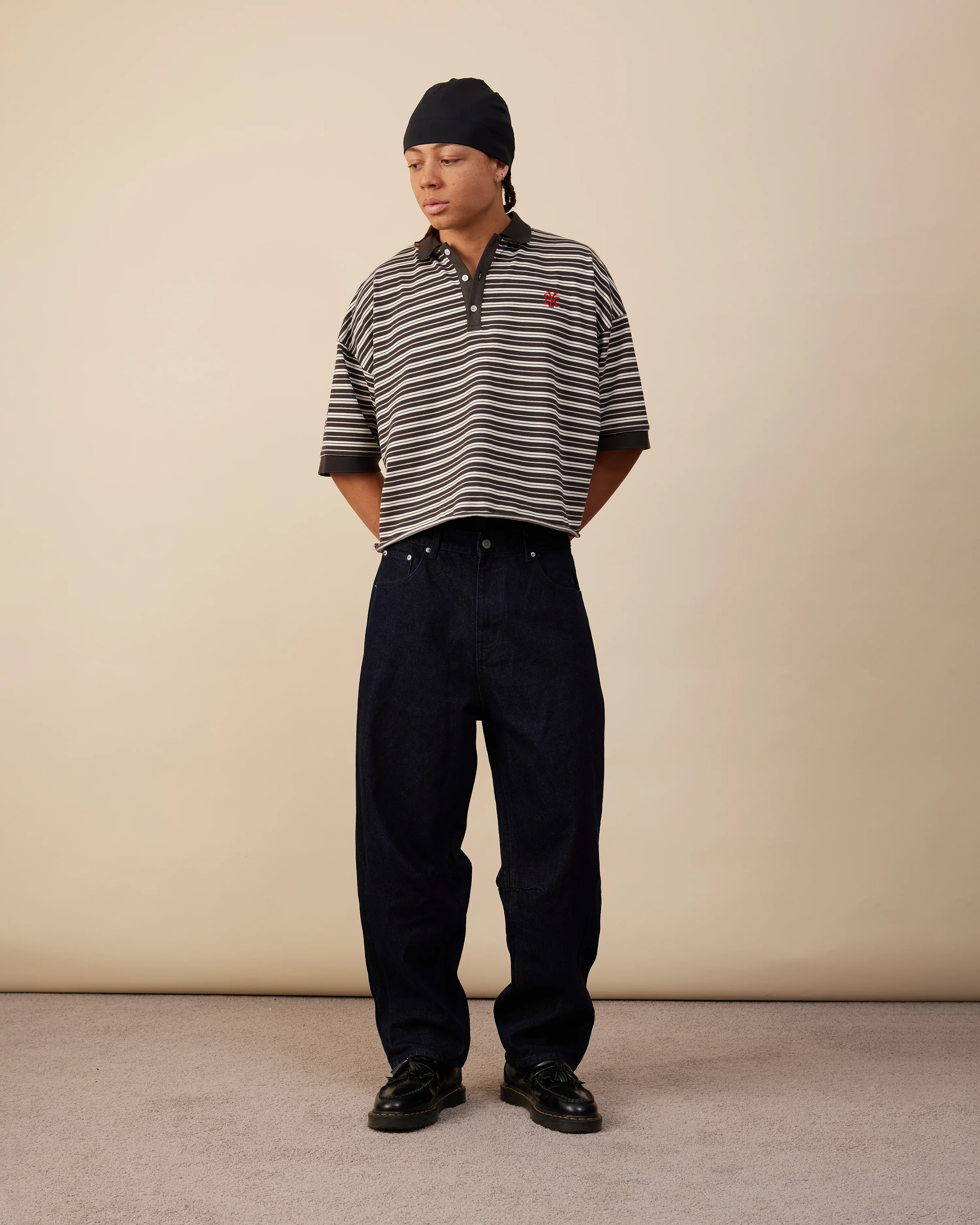 Boxy Polo | Brown Stripe - Image 5