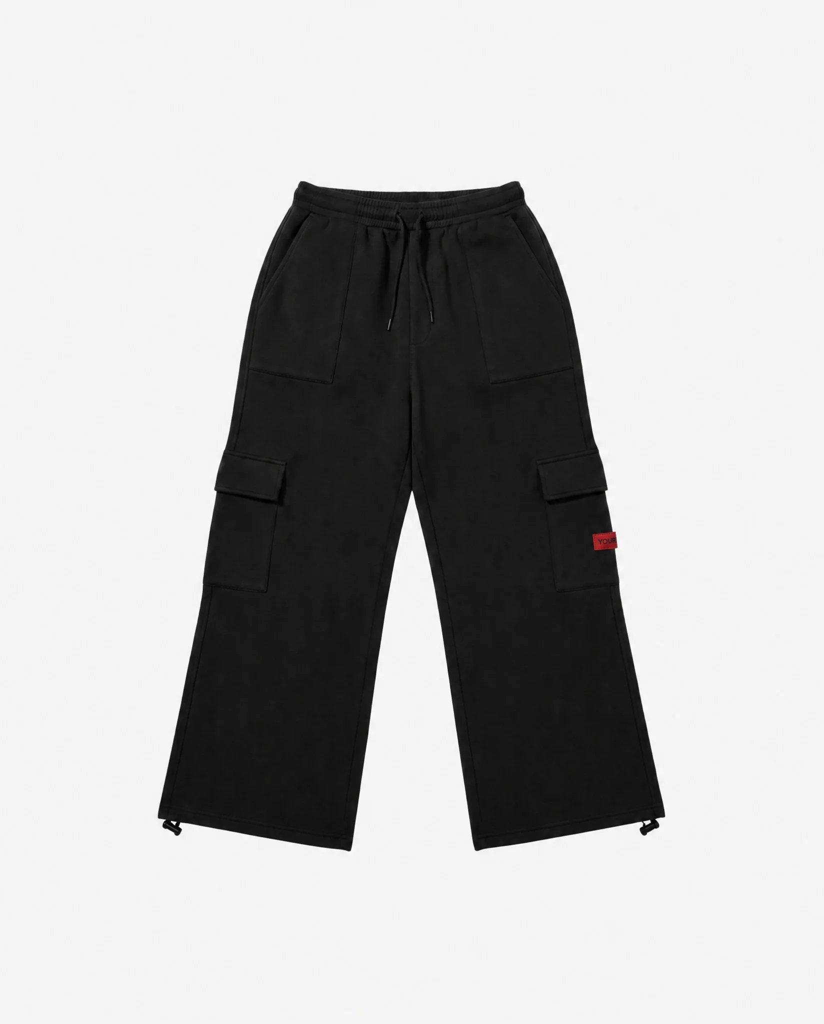 Brushed Fleece Cargo Sweatpant | Black