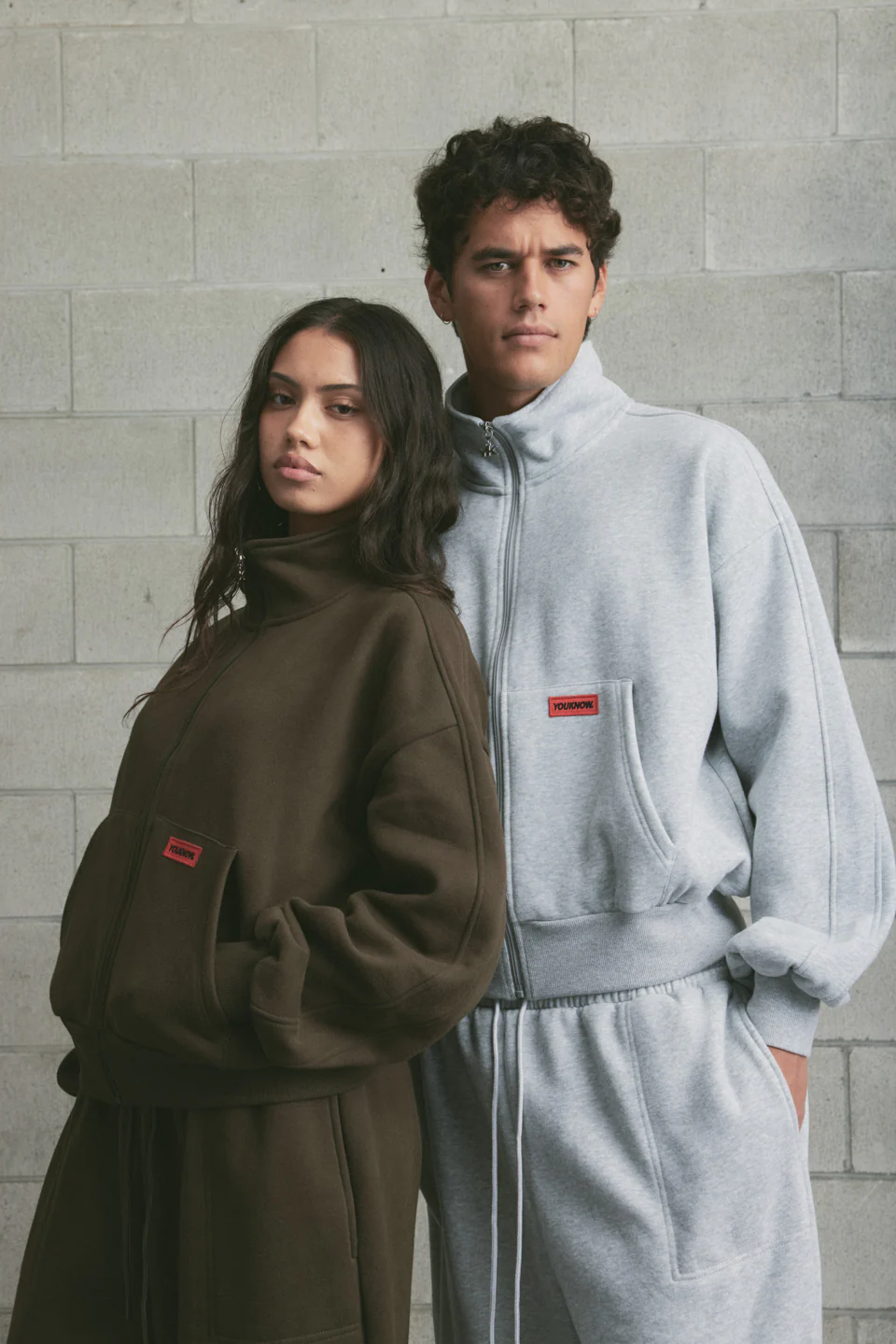 Brushed Fleece Track Jacket | Dark Olive - Image 4