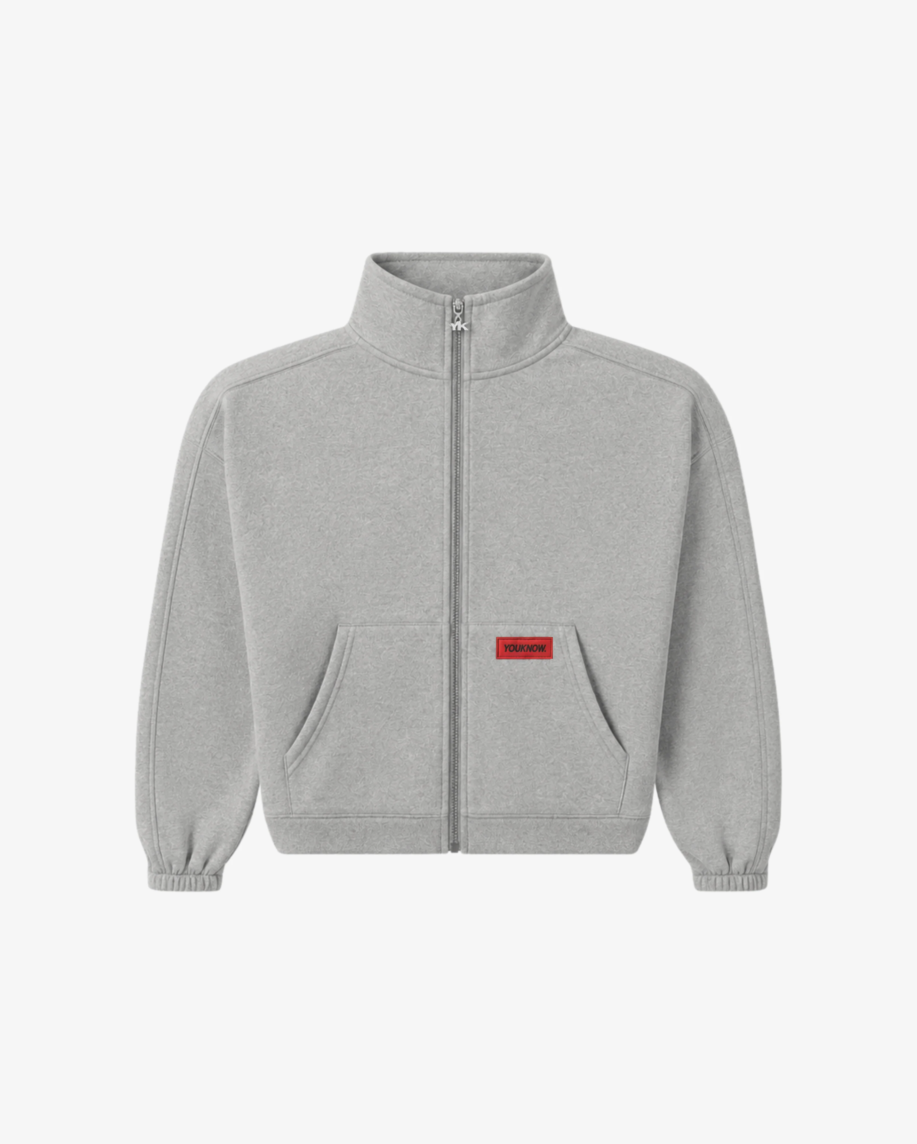 Brushed Fleece Track Jacket | GREY MARLE