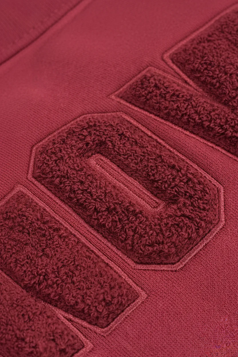 Chenille Hoodie | Burgundy - Image 6