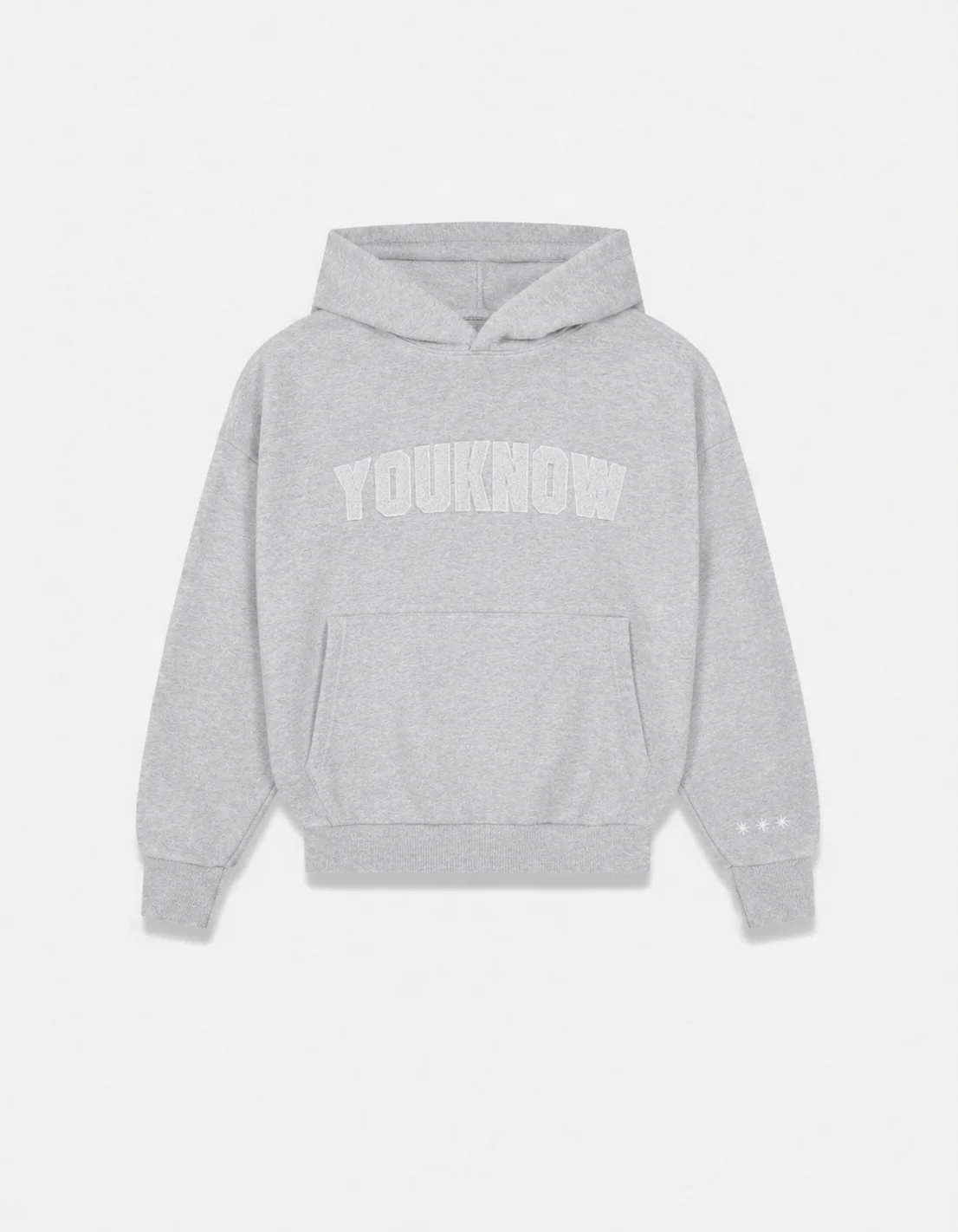 Chenille Hoodie | White Marle