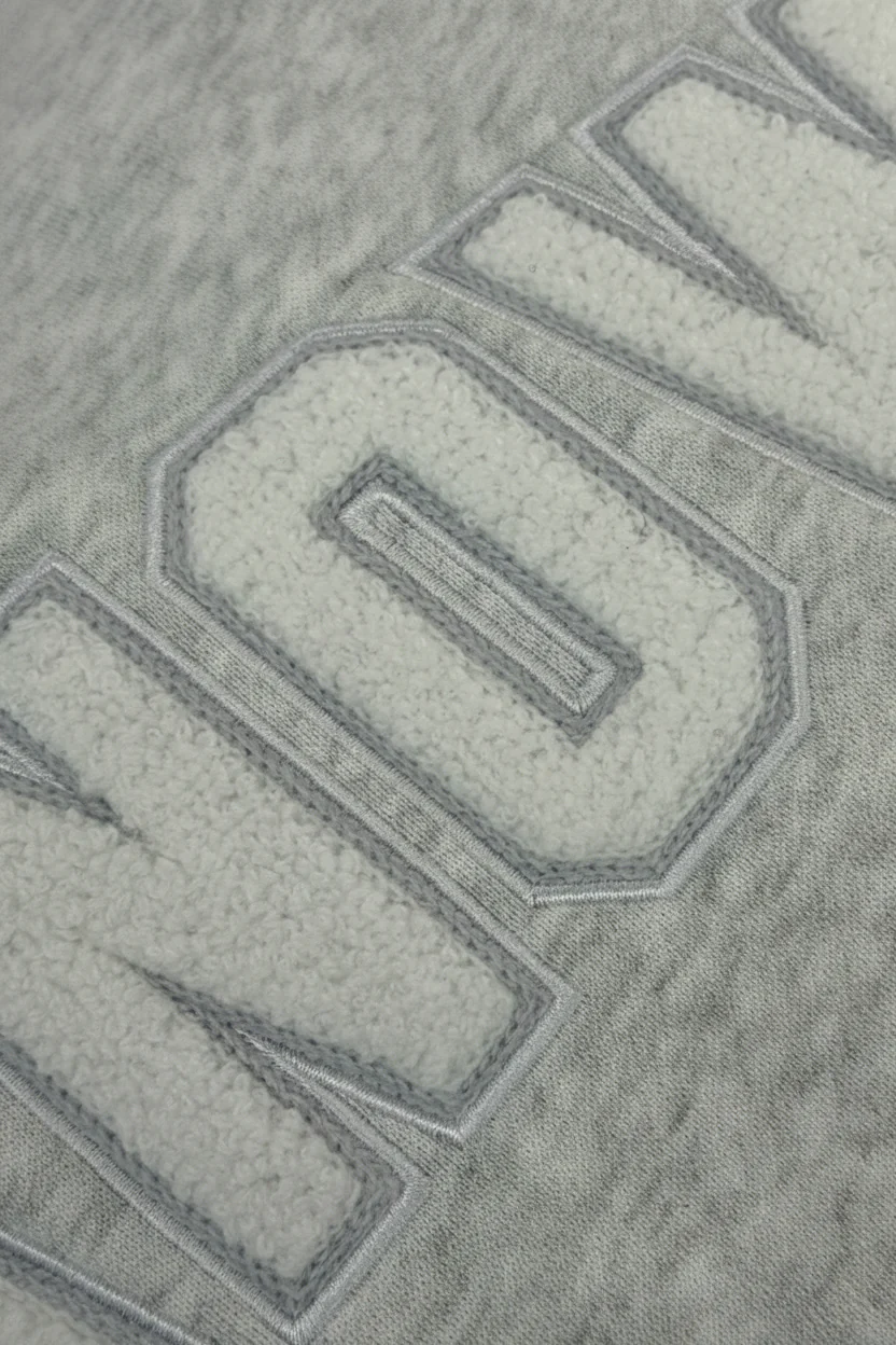Chenille Hoodie | White Marle - Image 3