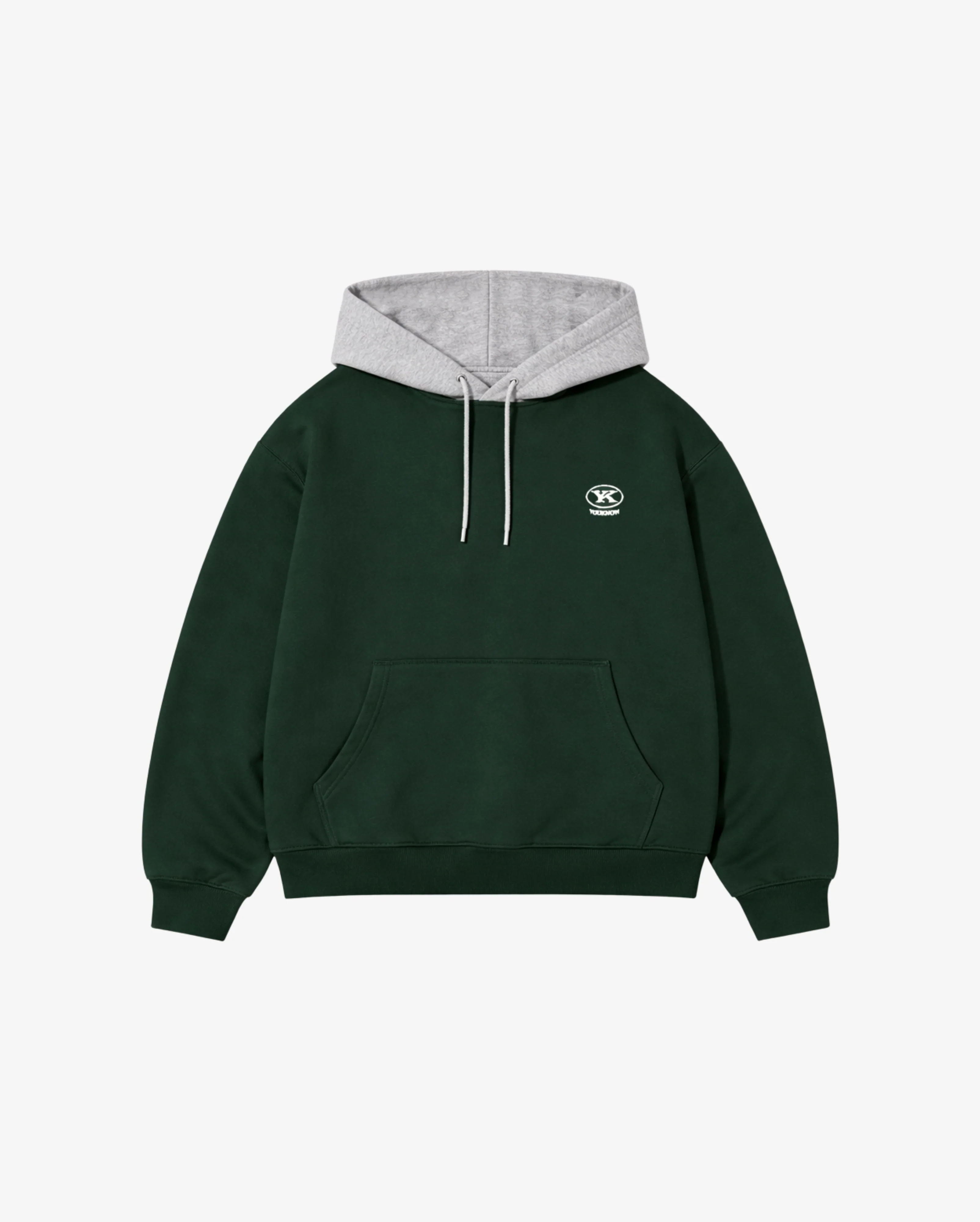 Colour Block Hoodie | Pine Green