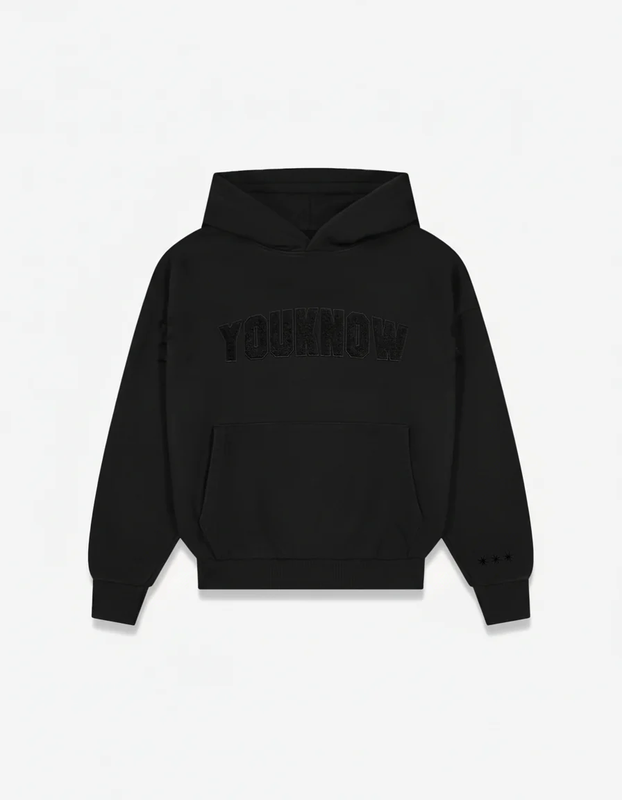 Chenille Hoodie | Black