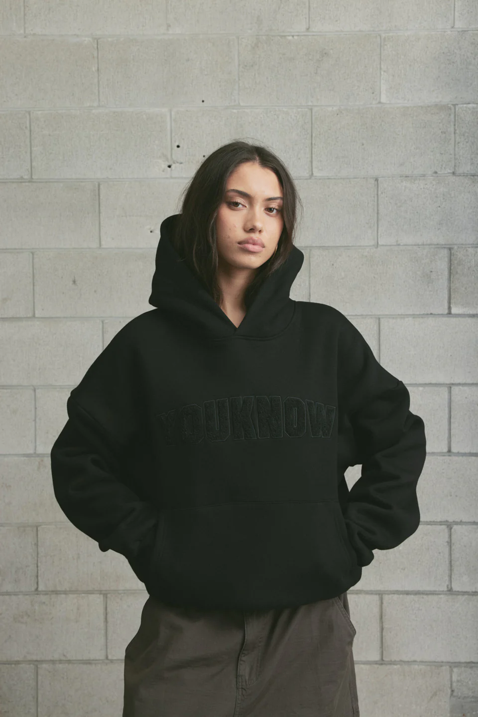 Chenille Hoodie | Black - Image 2