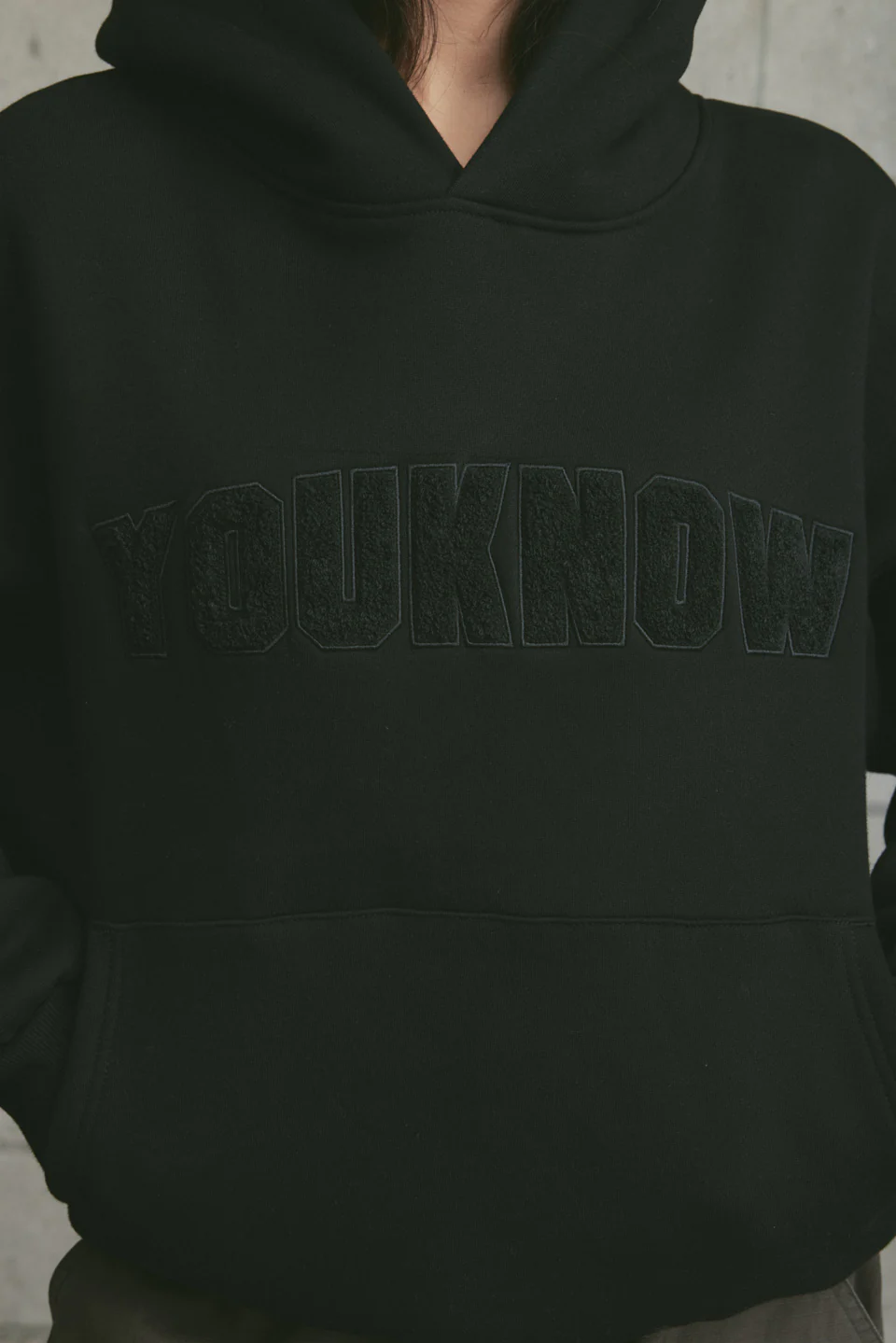 Chenille Hoodie | Black - Image 3