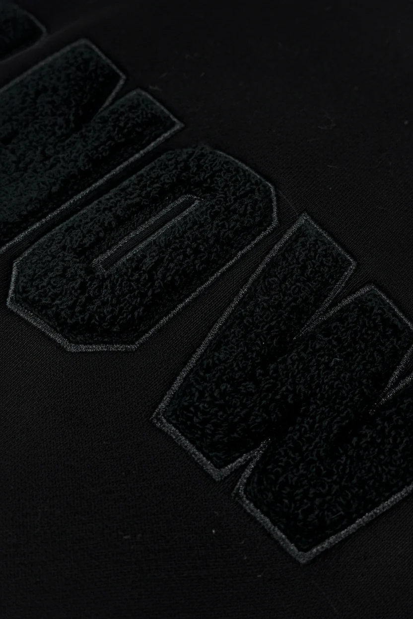 Chenille Hoodie | Black - Image 4