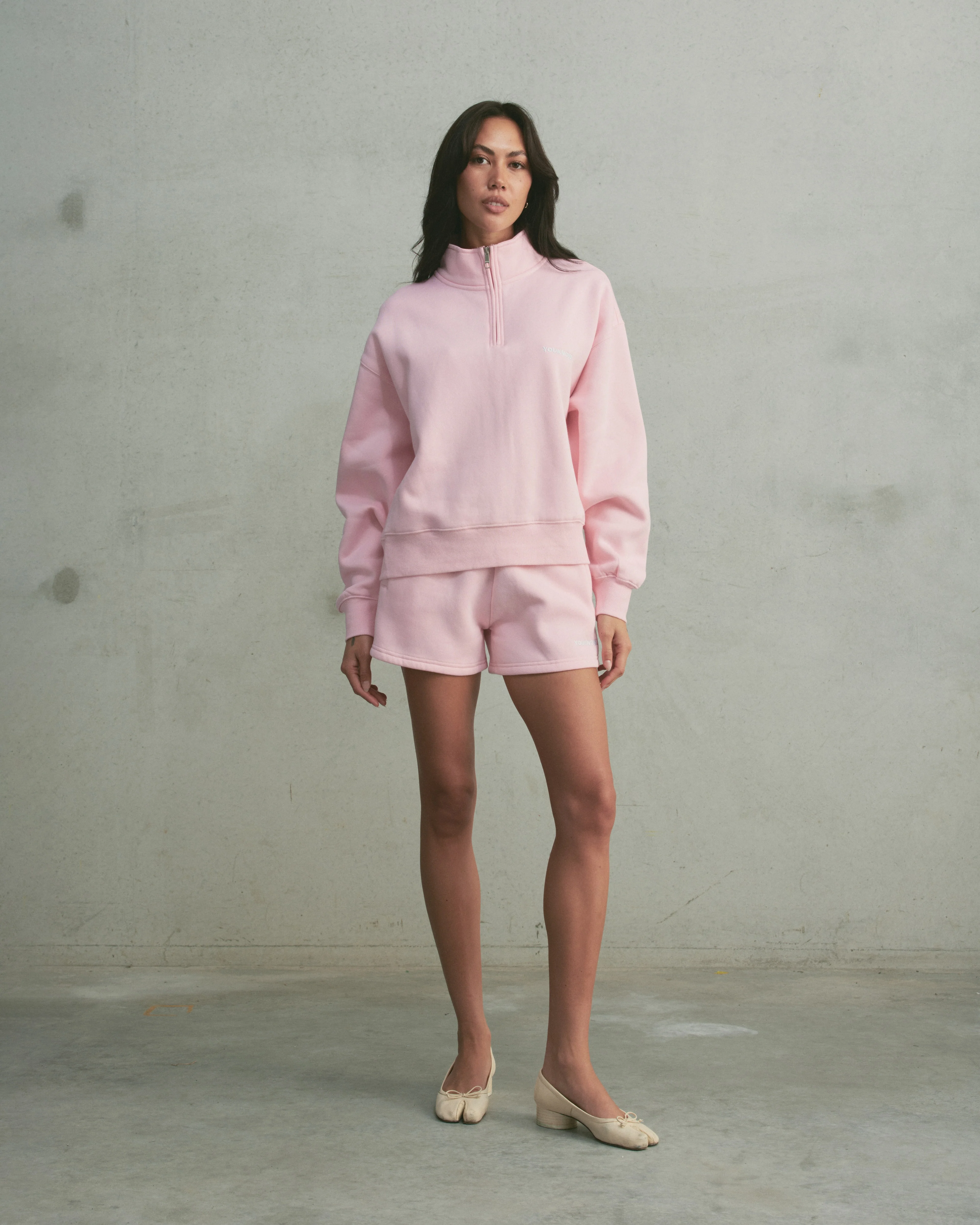Core 1/4 Zip Pullover | Baby Pink - Image 3