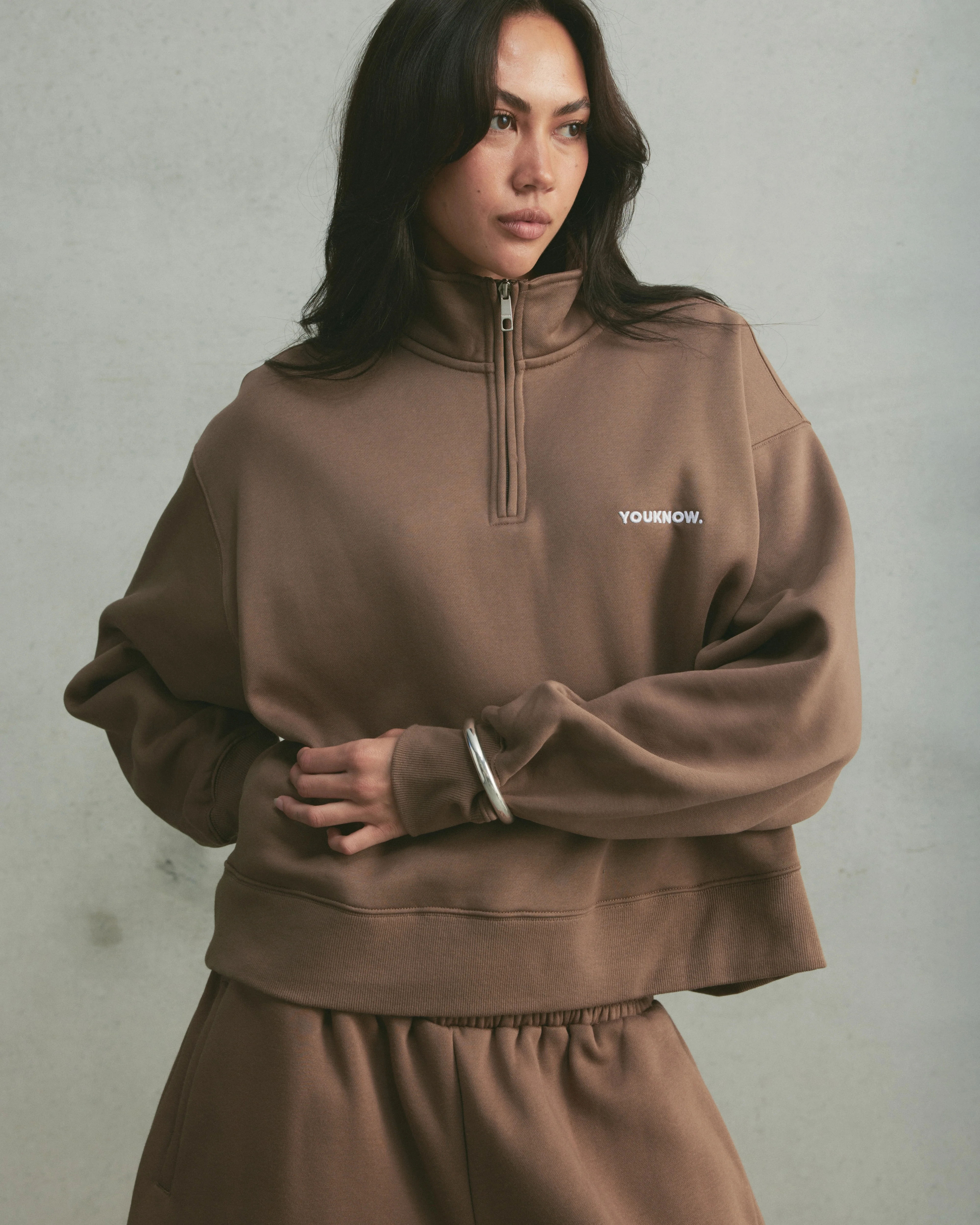 Core 1/4 Zip Pullover | Latte - Image 5