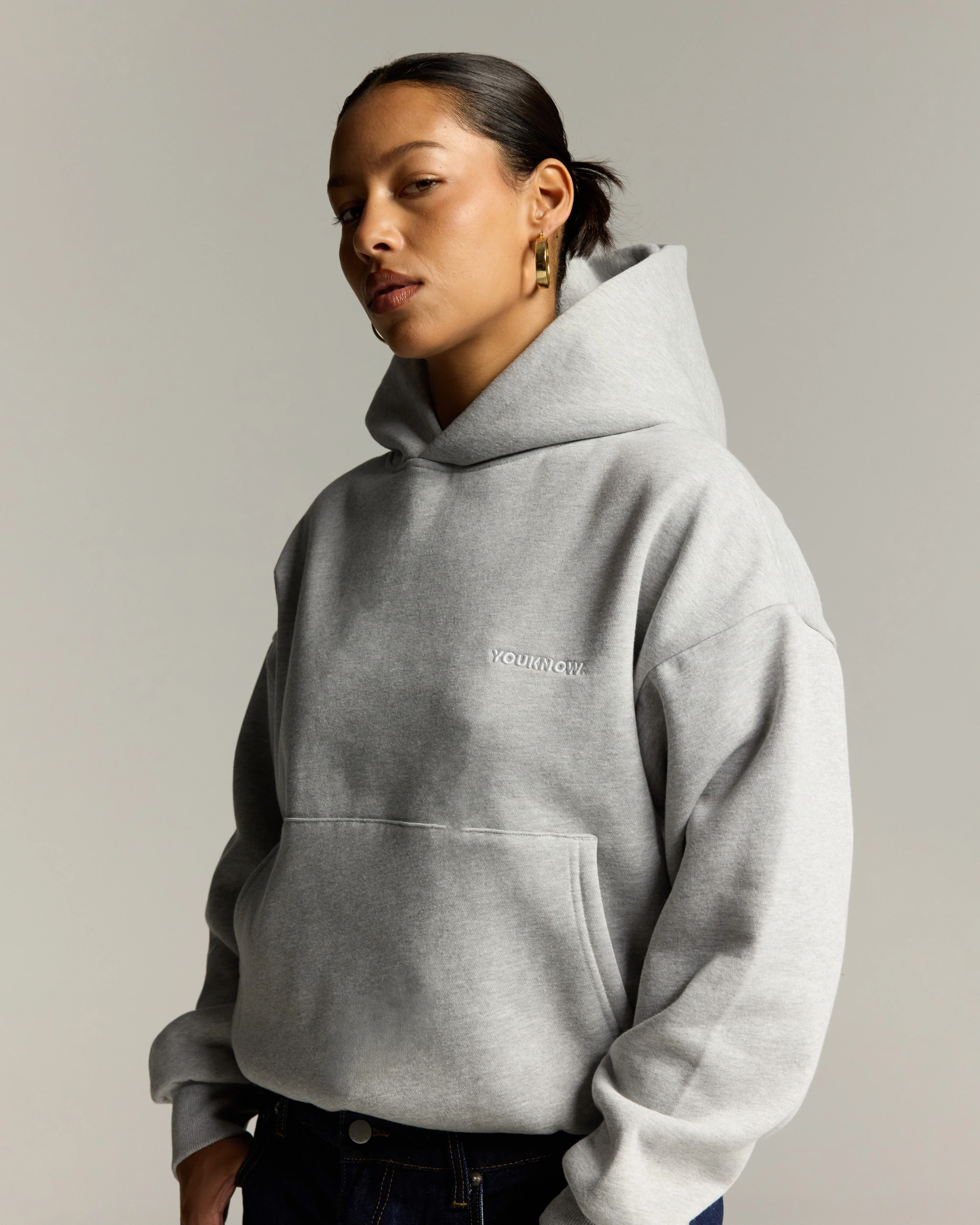 Core Box Hoodie | Heather Grey - Image 4