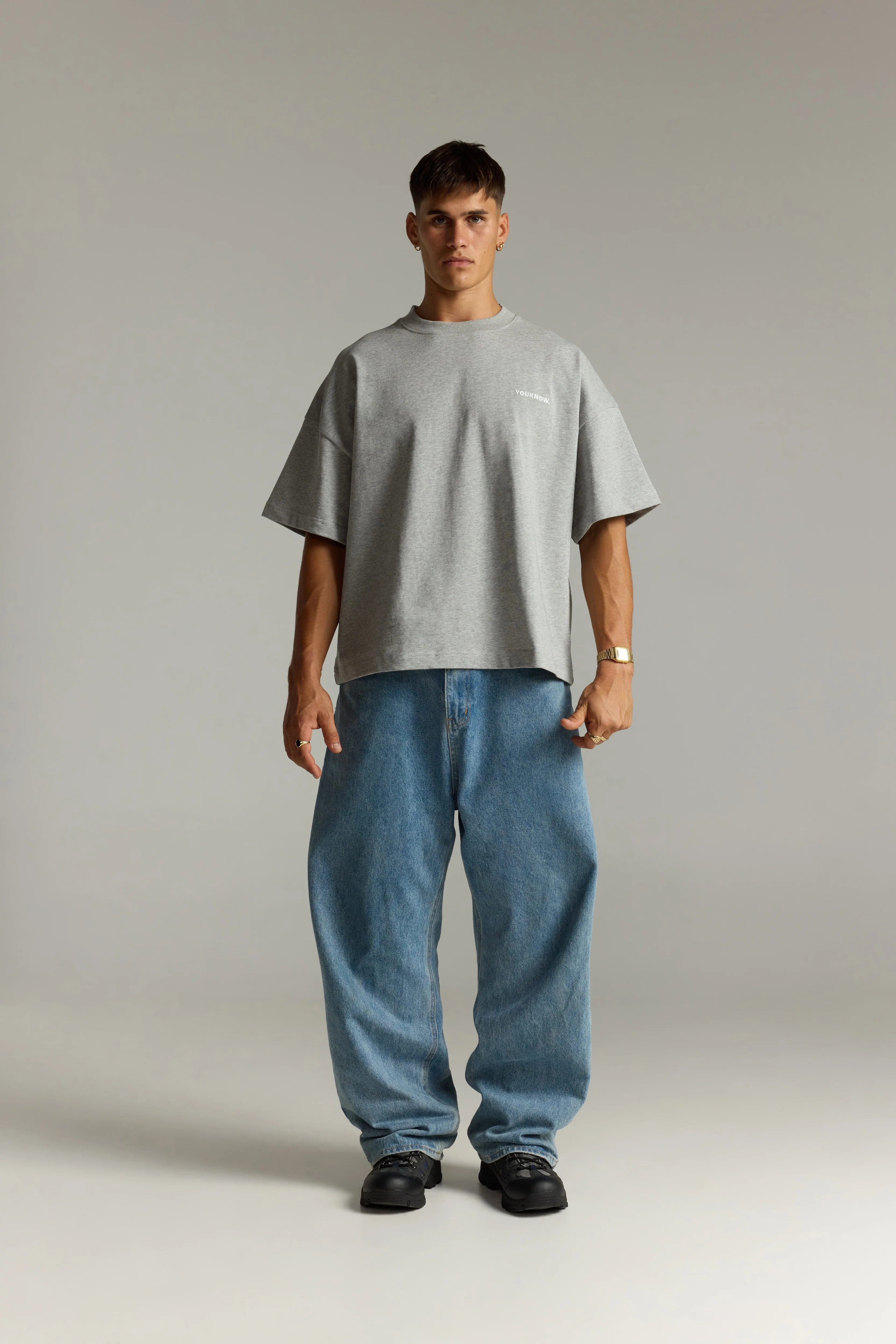 Core Box Tee | Heather Grey - Image 3