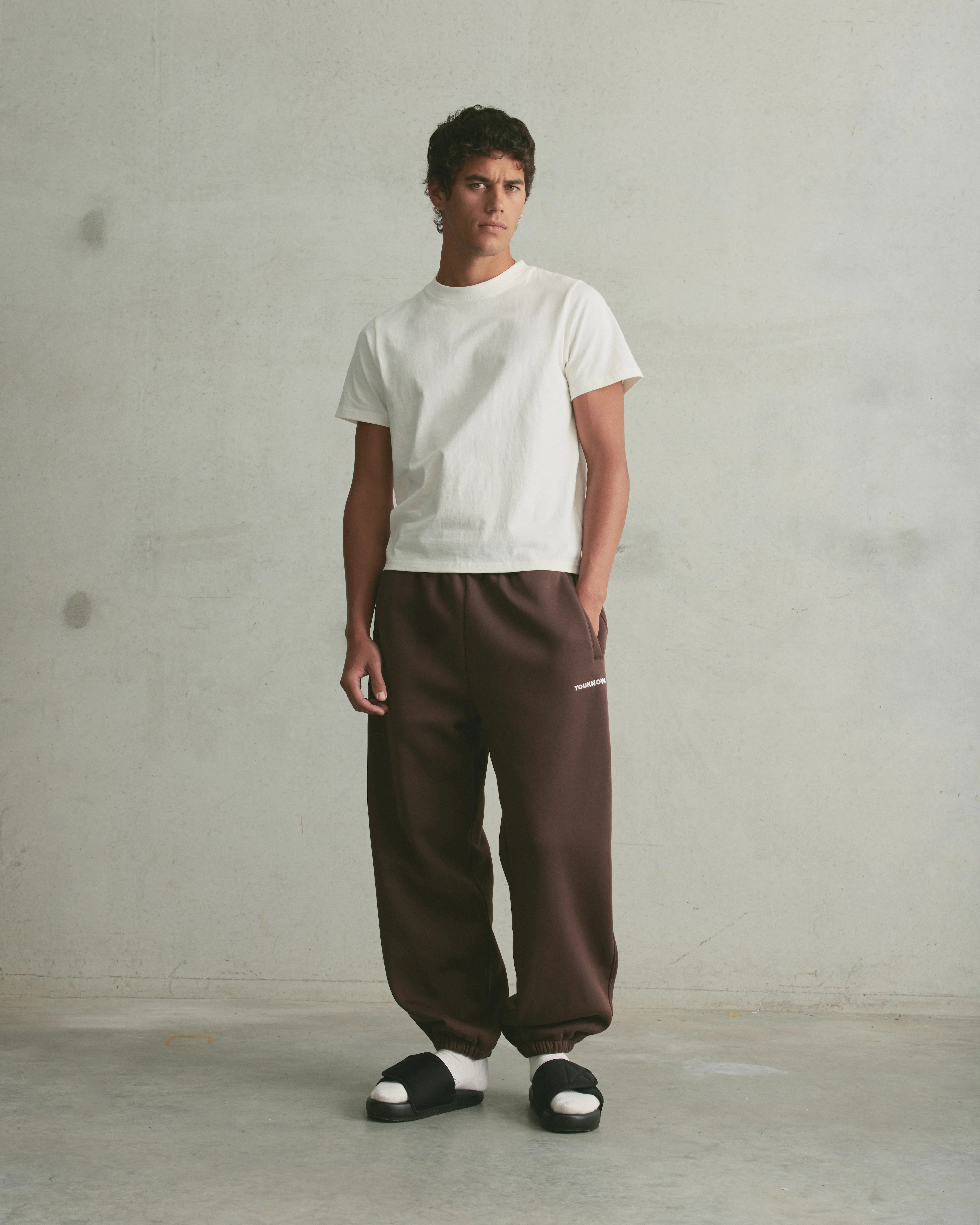 Core Cuffed Sweatpants | Brown - Image 2