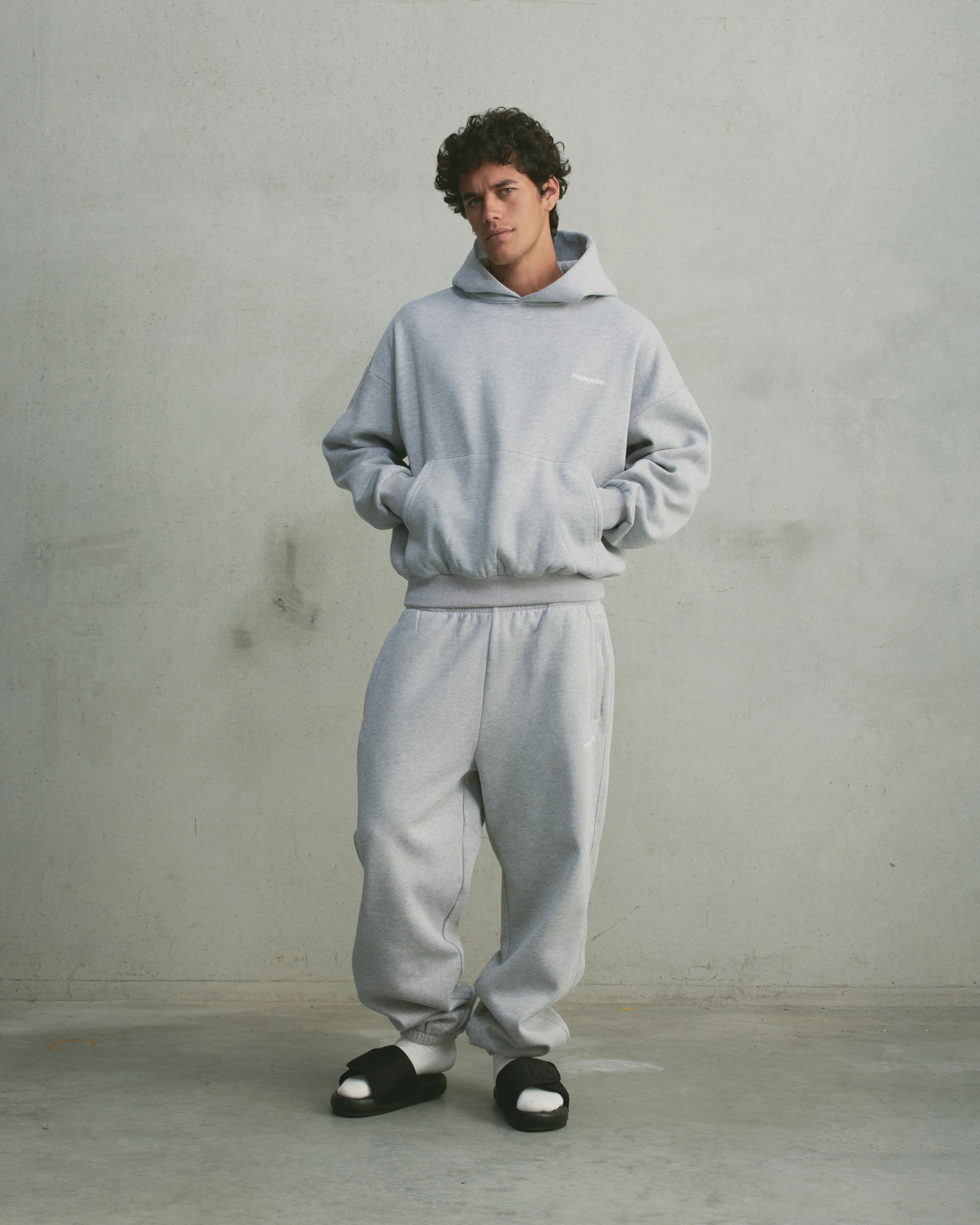 Core Cuffed Sweatpants | Heather Grey - Image 3