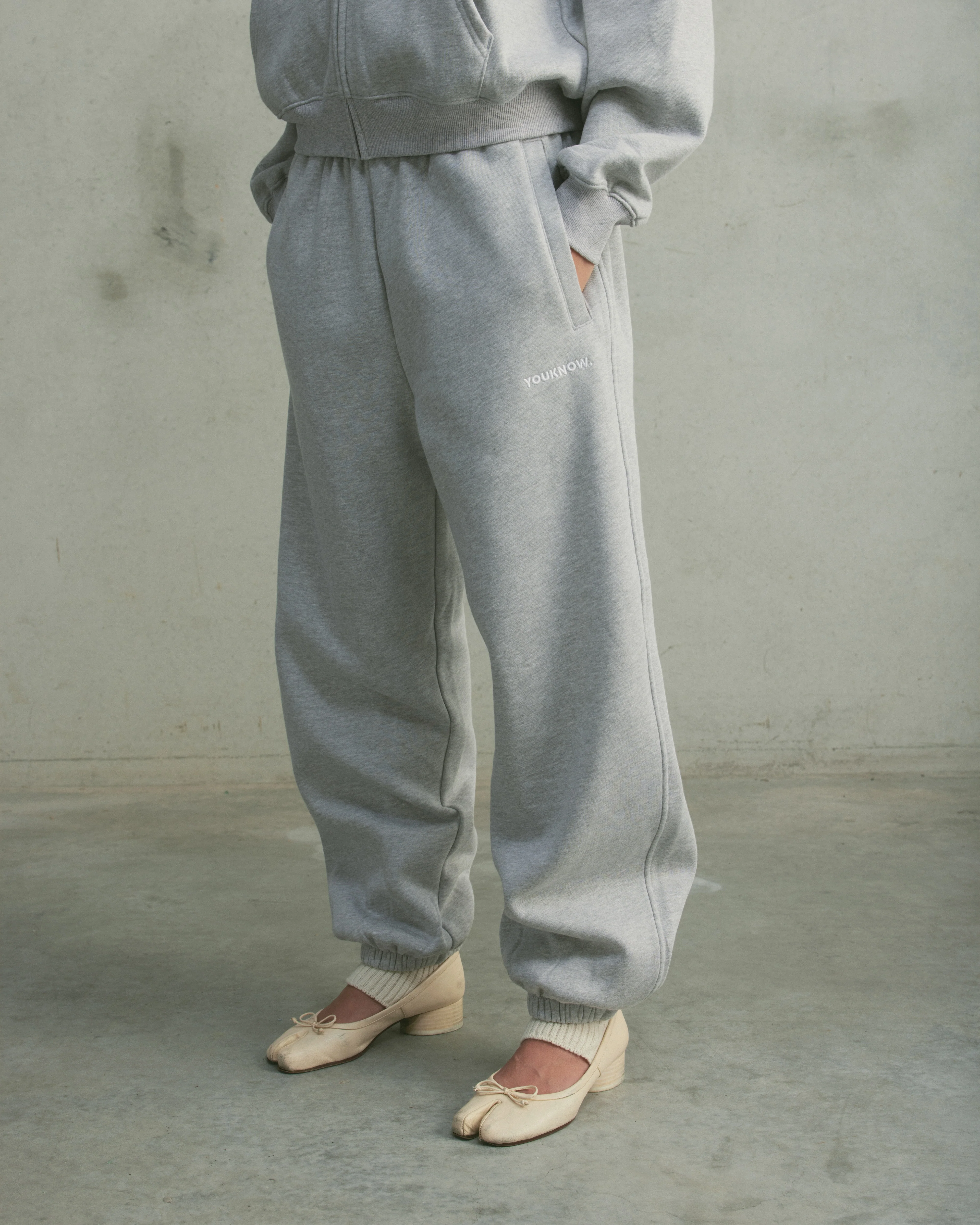 Core Cuffed Sweatpants | Heather Grey - Image 5