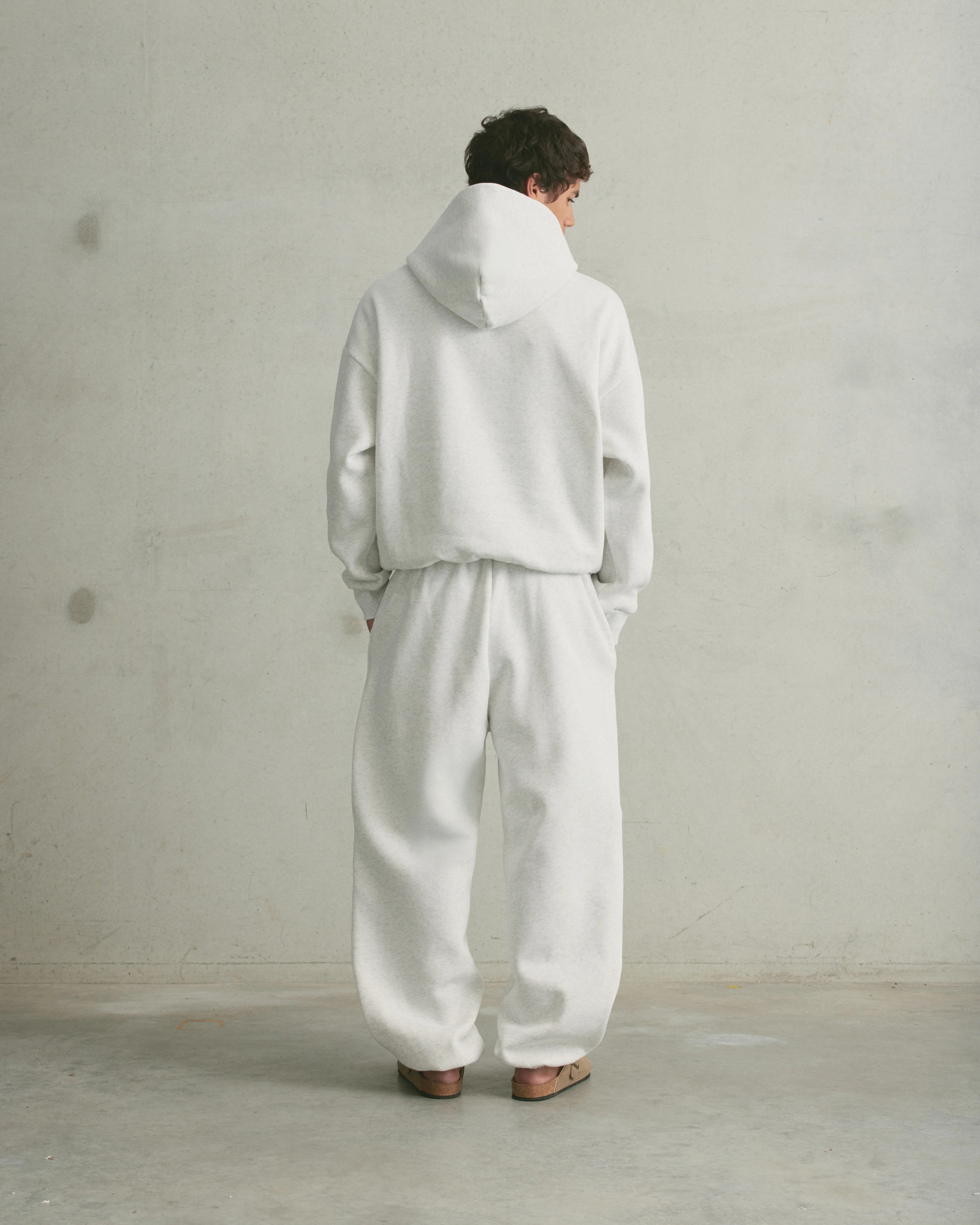 Core Cuffed Sweatpants | White Marle - Image 4