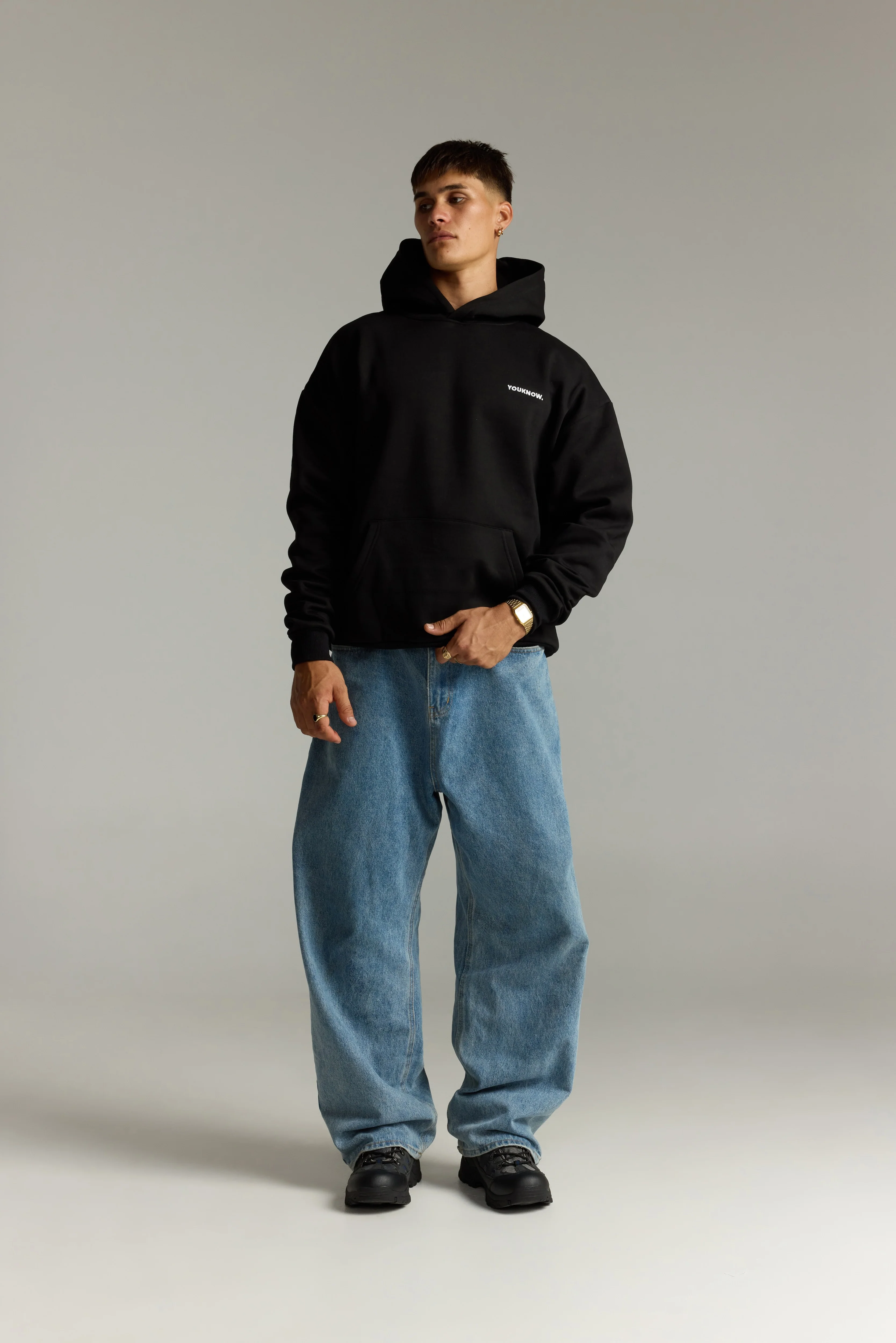 Core Standard Heavyweight Hoodie | Black - Image 3