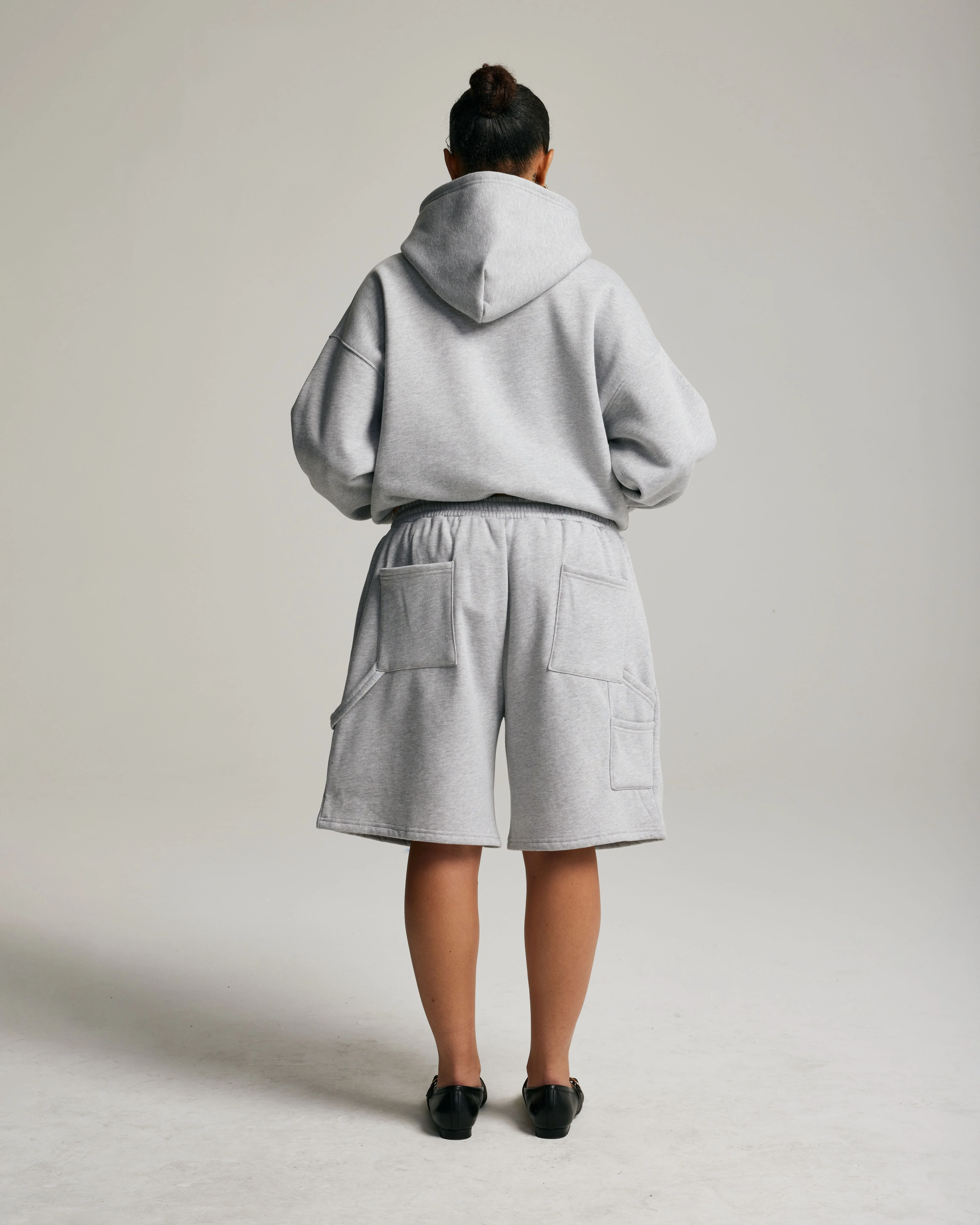 Core Oversized Shorts | Heather Grey - Image 5