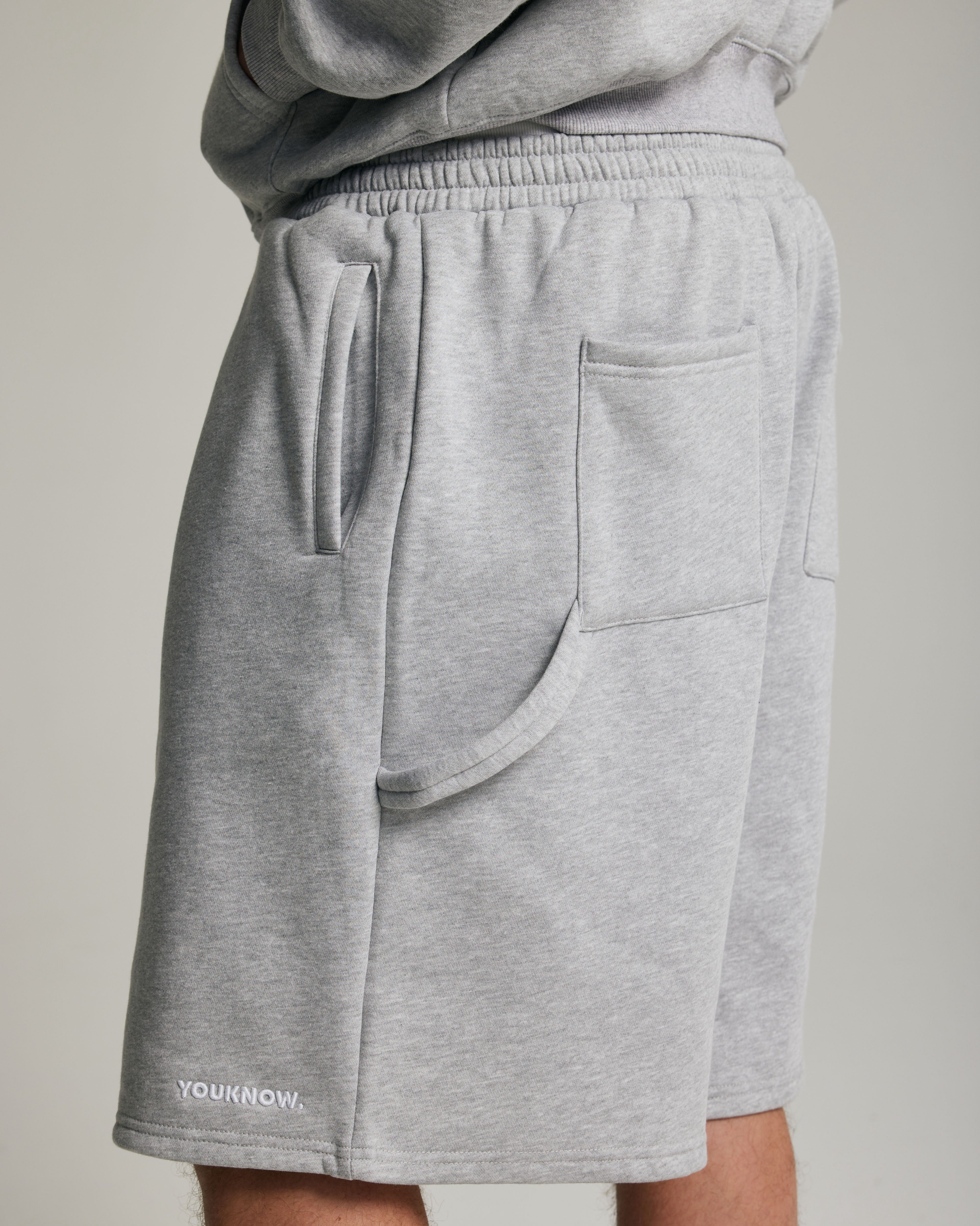 Core Oversized Shorts | Heather Grey - Image 6