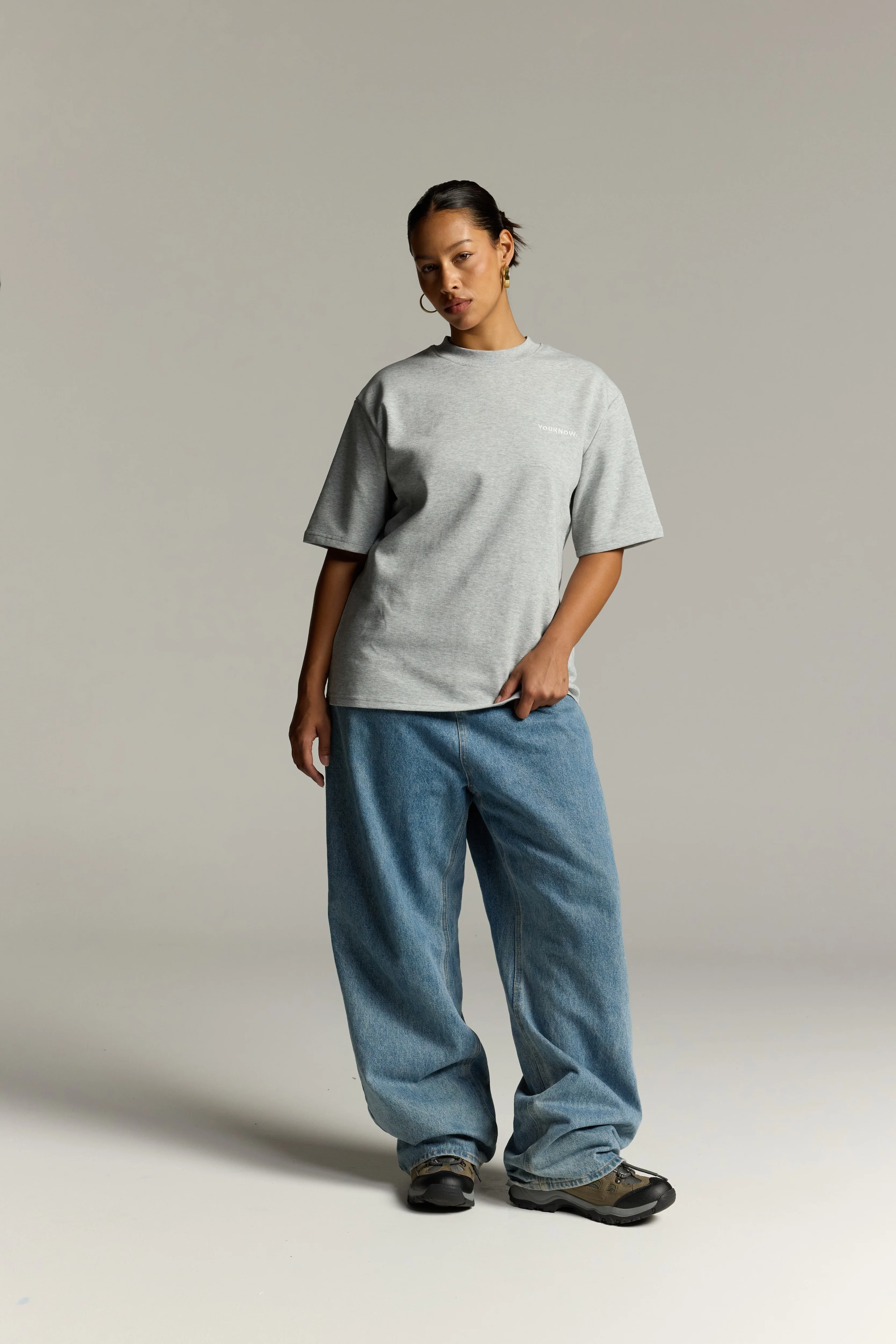 Core Standard Heavyweight Tee | Heather Grey - Image 3