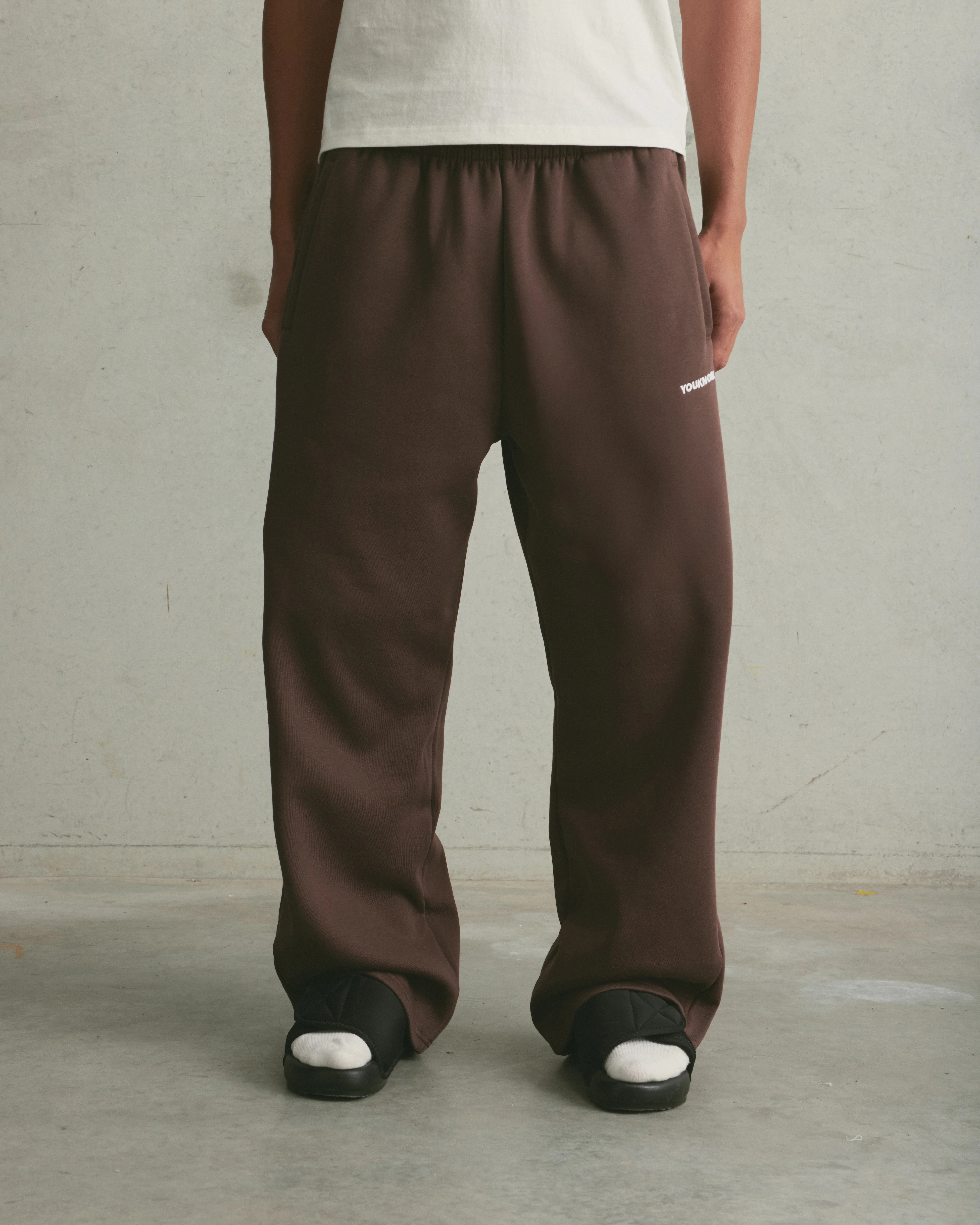 Core Wide Leg Sweatpants | Brown - Image 3