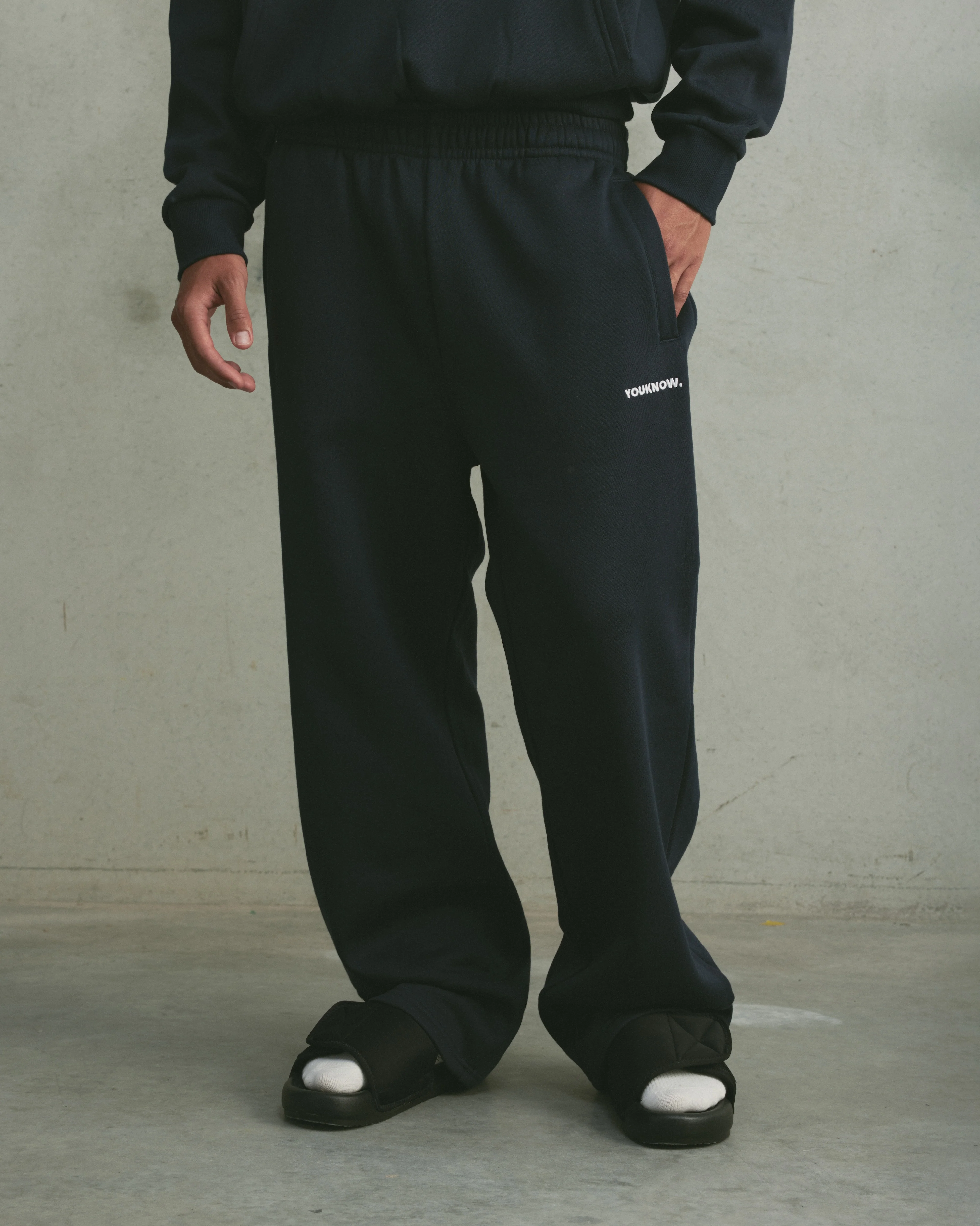 Core Wide Leg Sweatpants | Navy - Image 3