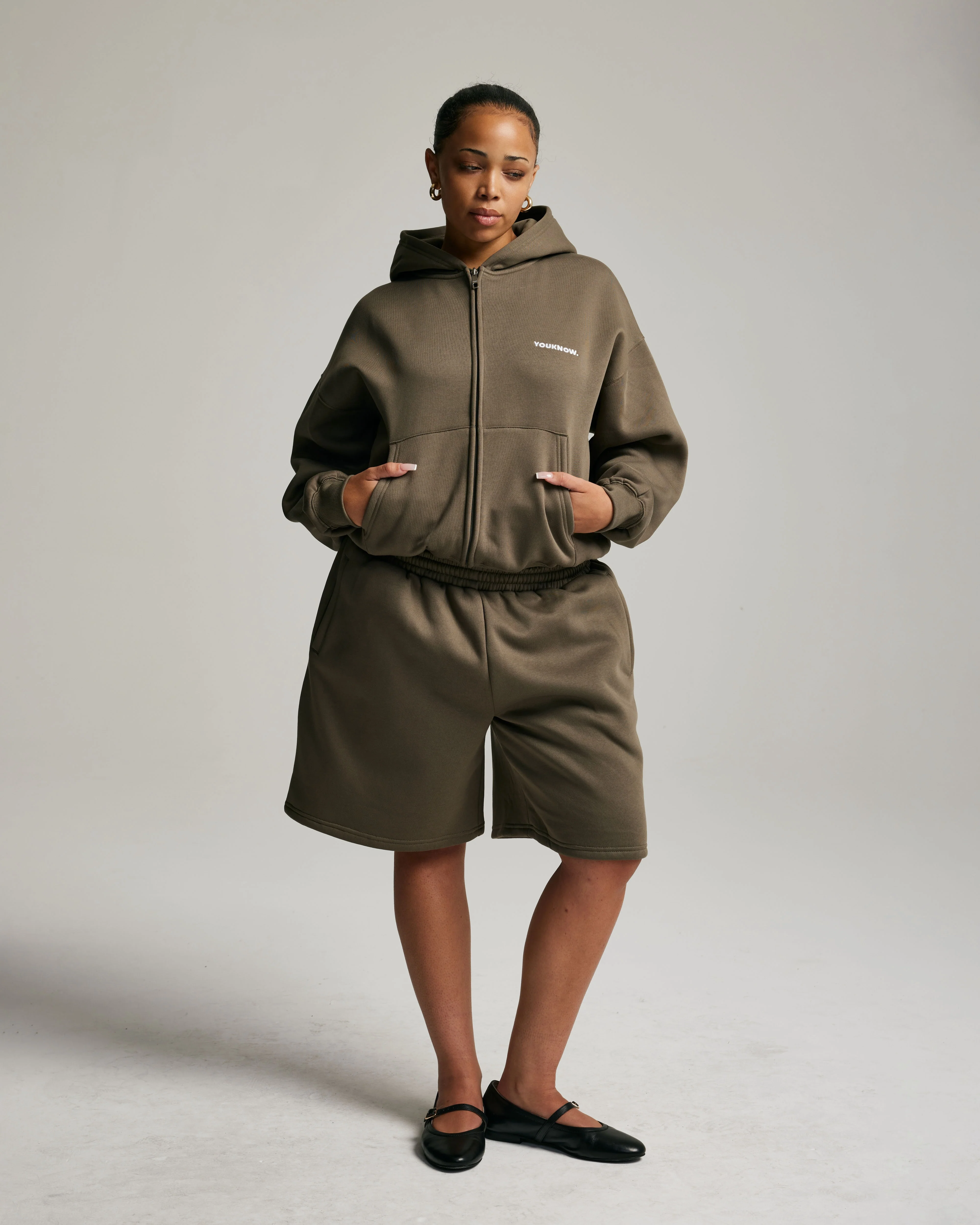 Core Zip Up Hoodie | Seaweed - Image 2