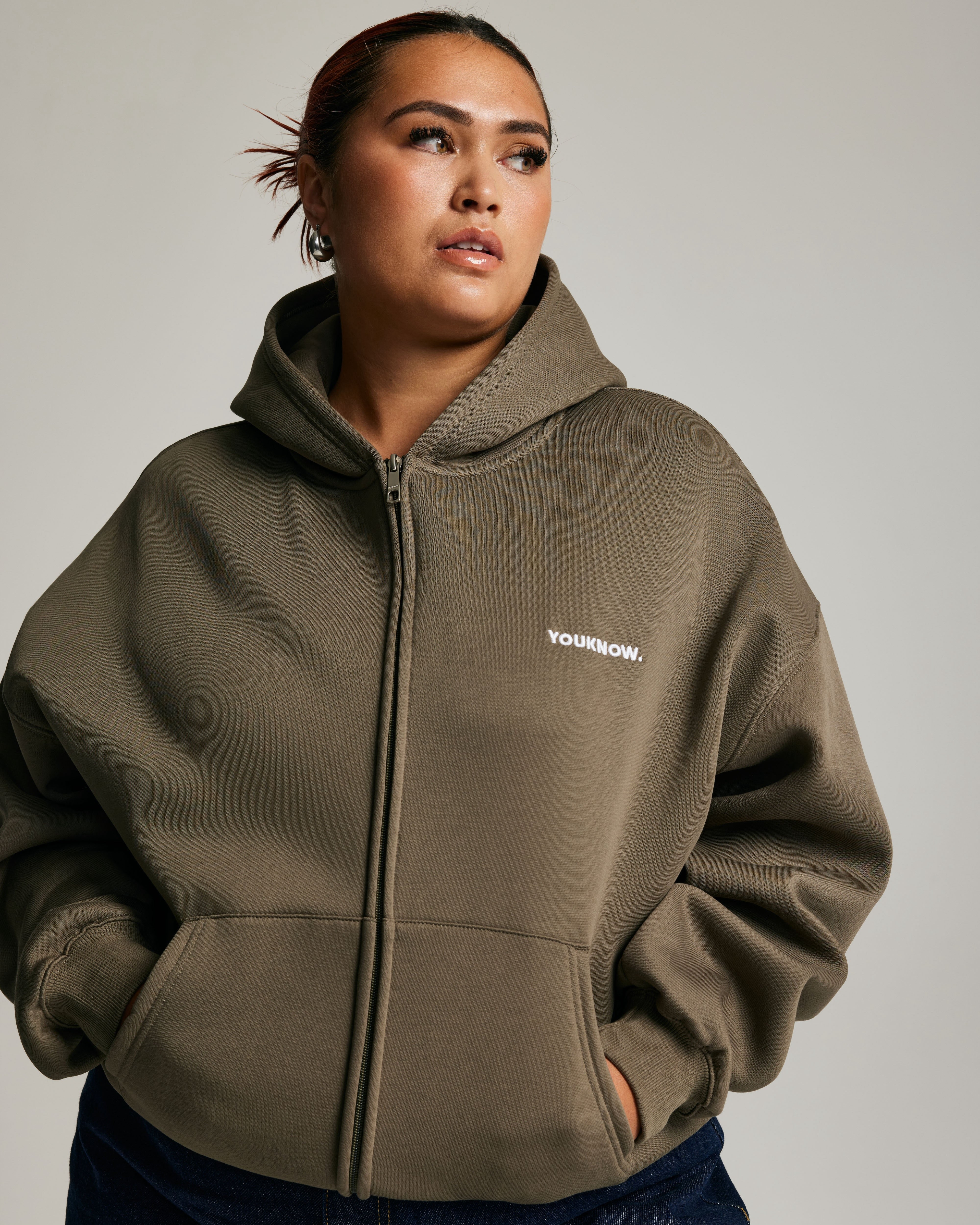 Core Zip Up Hoodie | Seaweed - Image 4