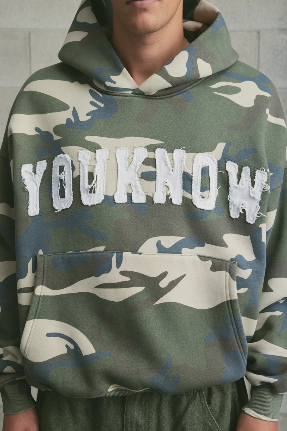Cotton Applique Hoodie | Camo - Image 3