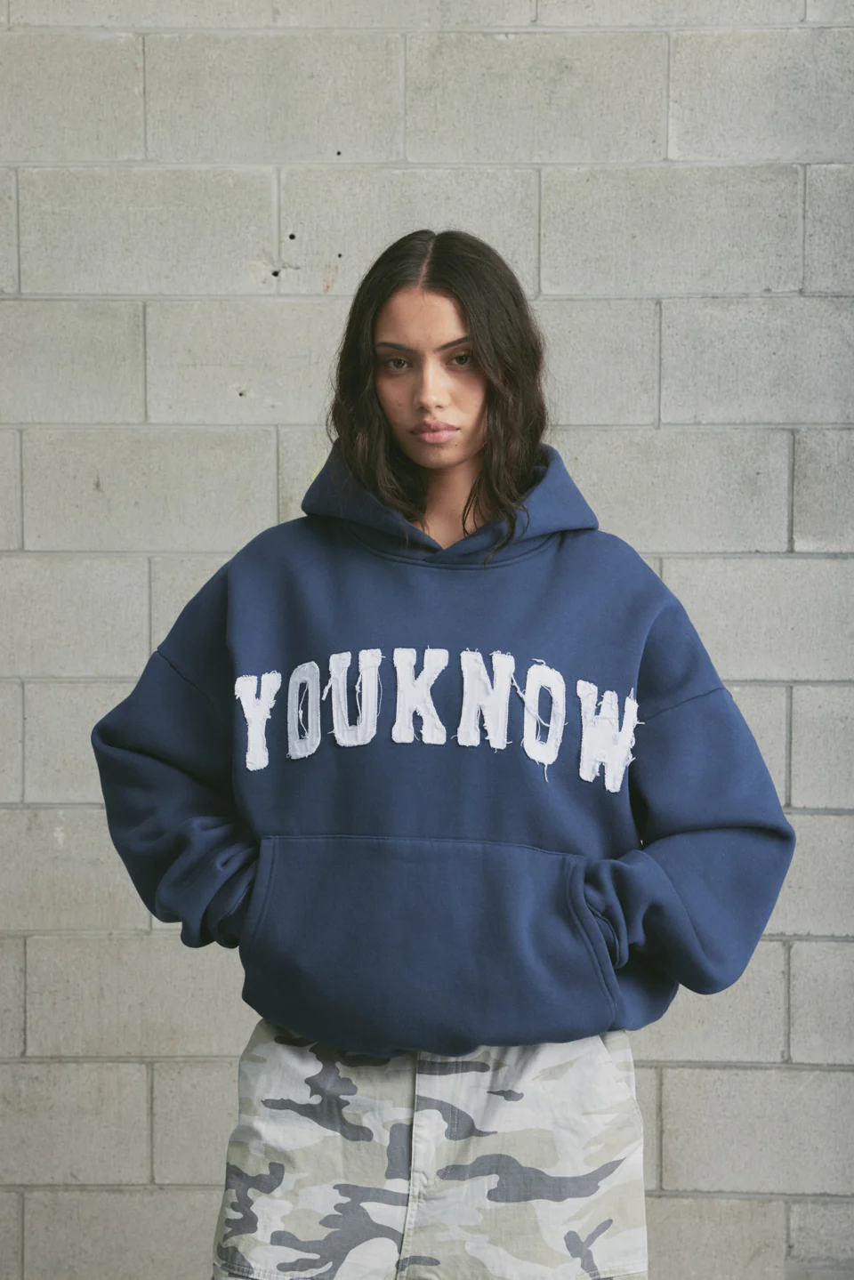 Cotton Applique Hoodie | Ocean - Image 3