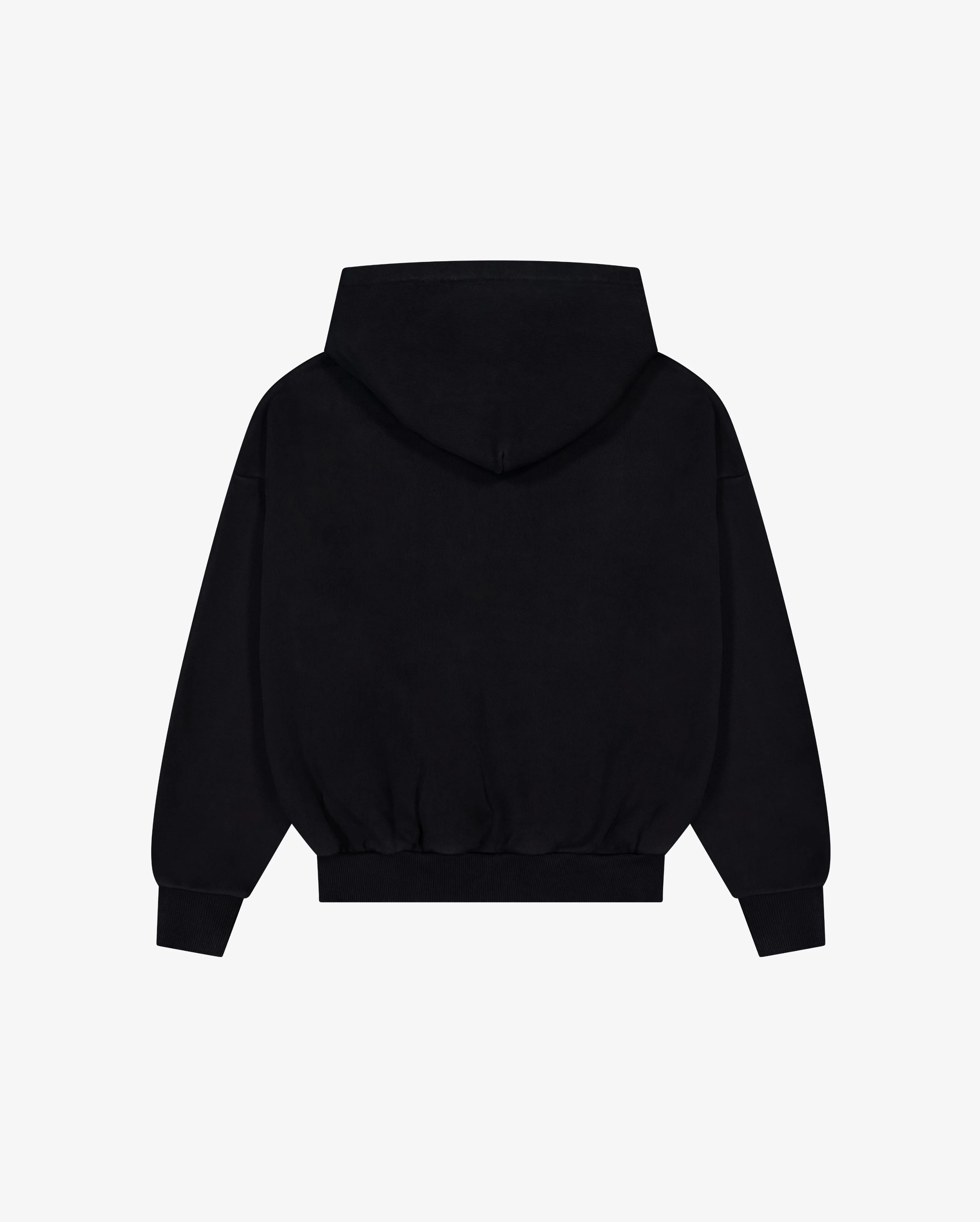Distressed Applique Hoodie | Washed Black - Image 4
