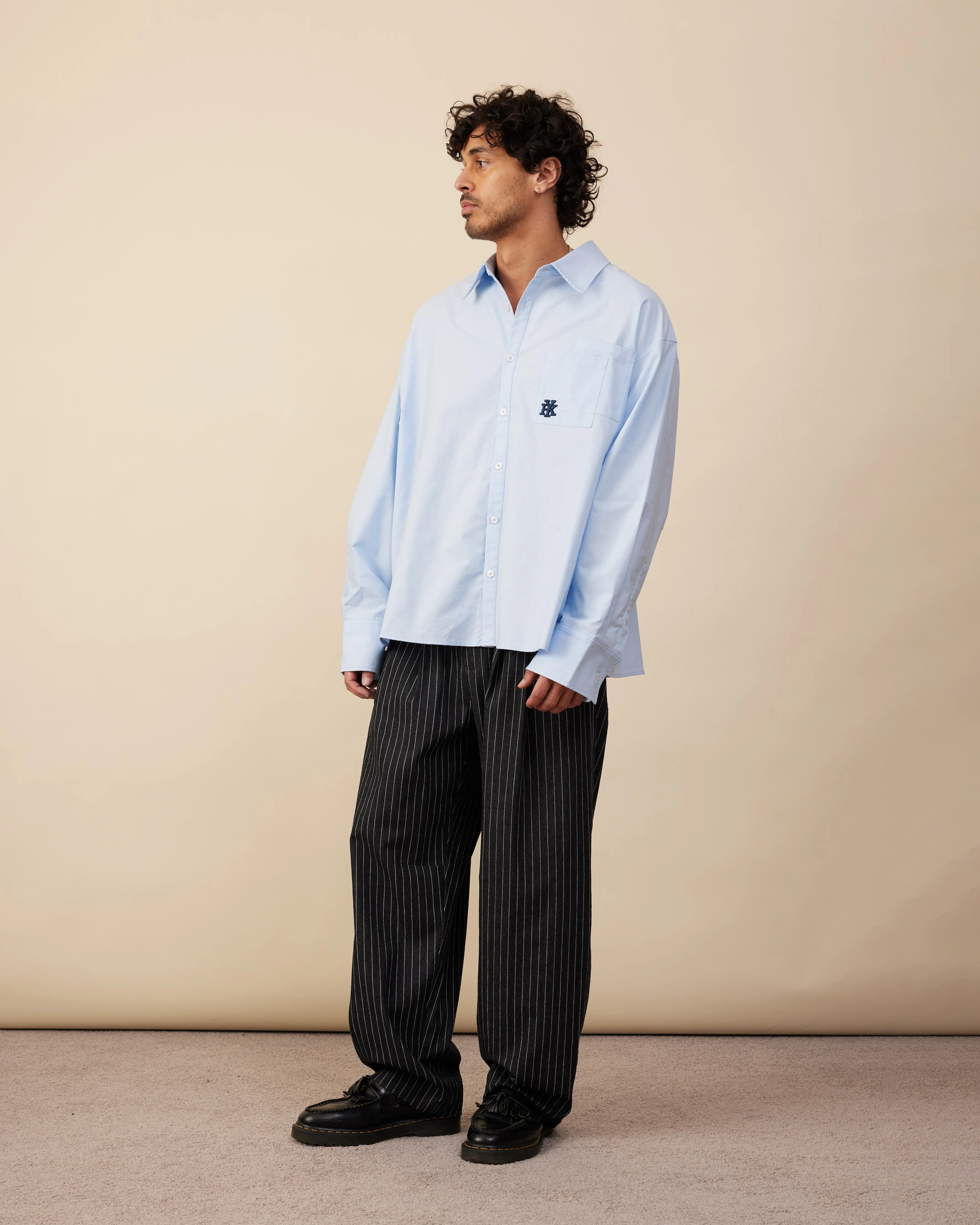 Double Pocket Longsleeve Shirt | Light Blue - Image 5