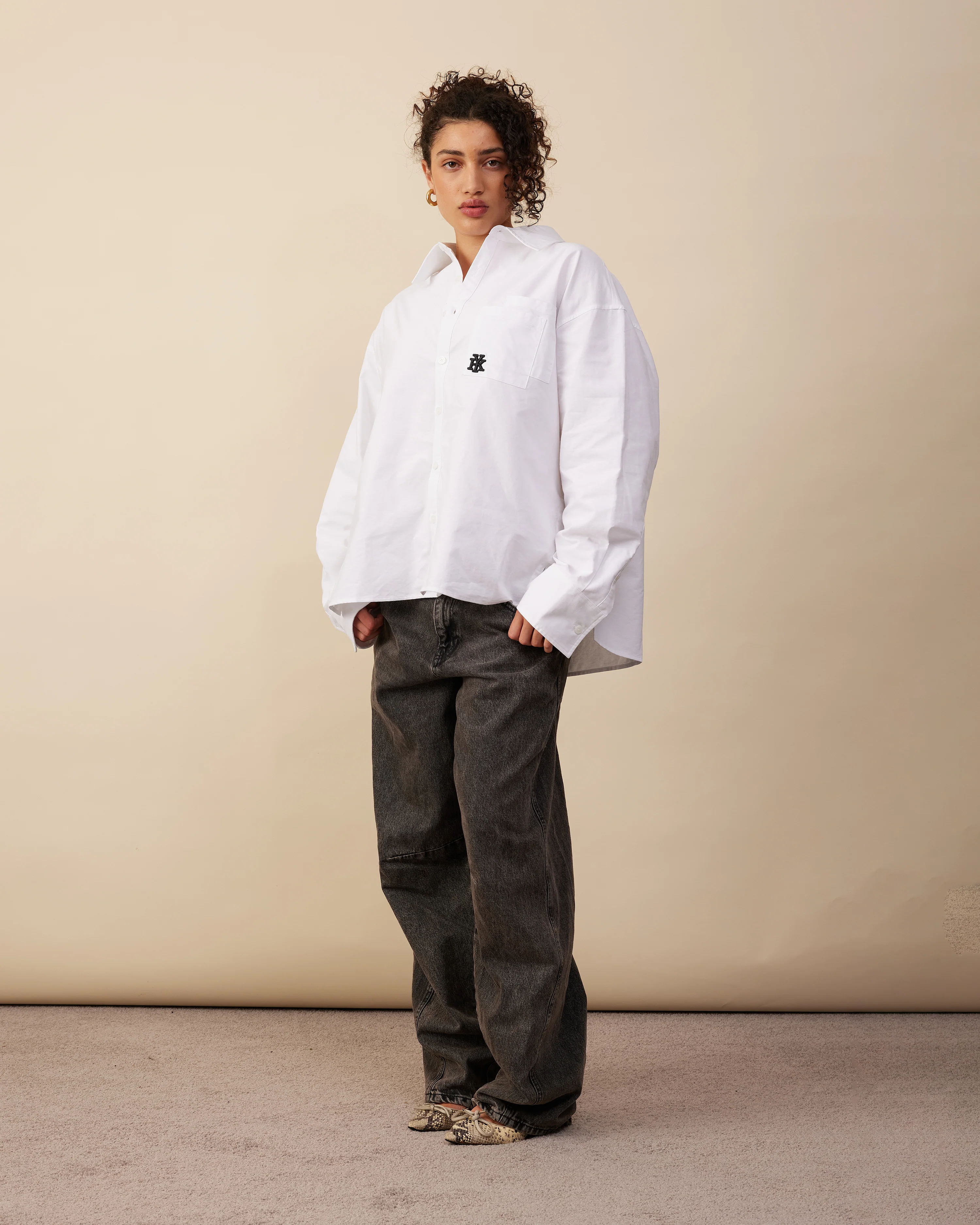 Double Pocket Longsleeve Shirt | White - Image 3