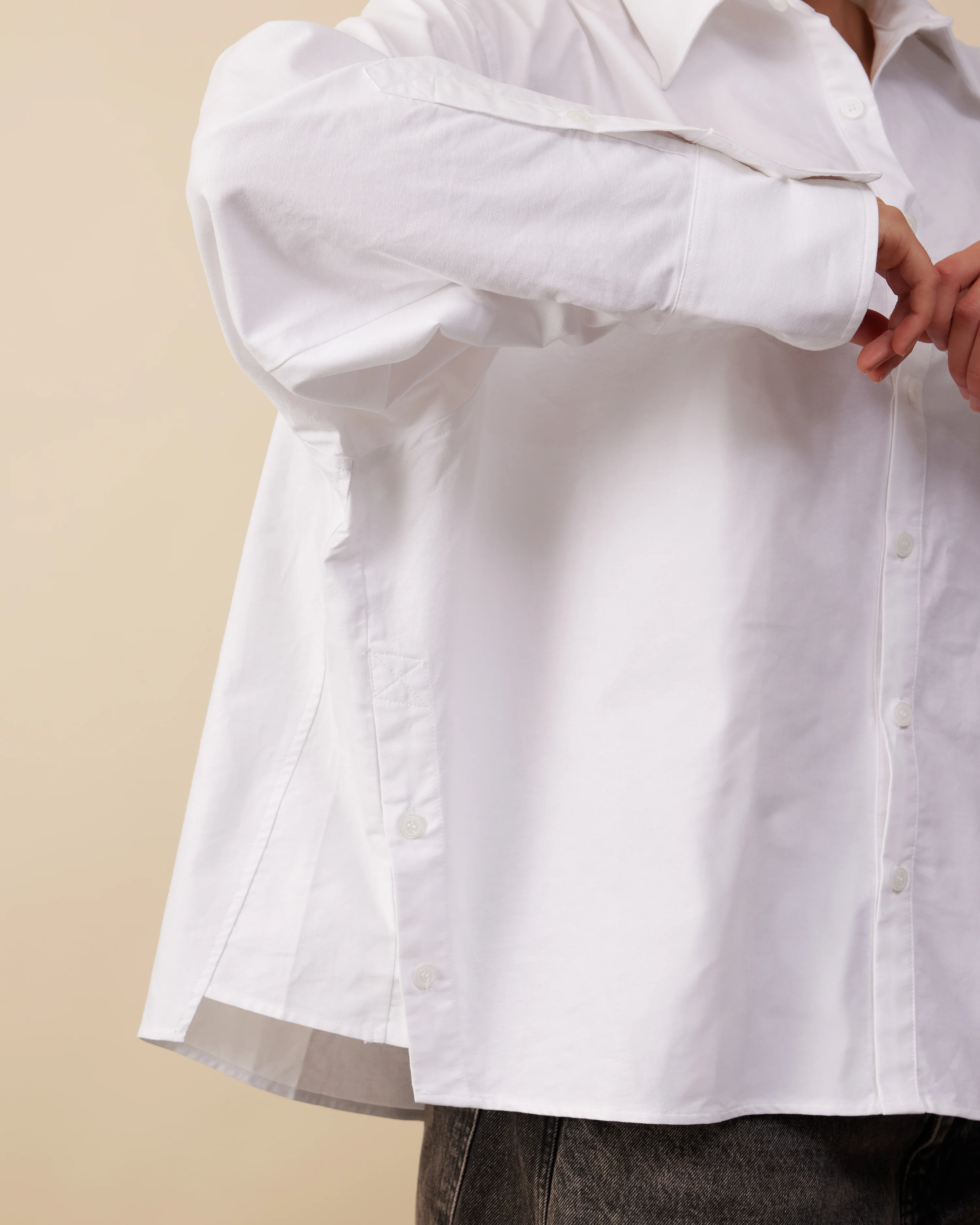 Double Pocket Longsleeve Shirt | White - Image 6