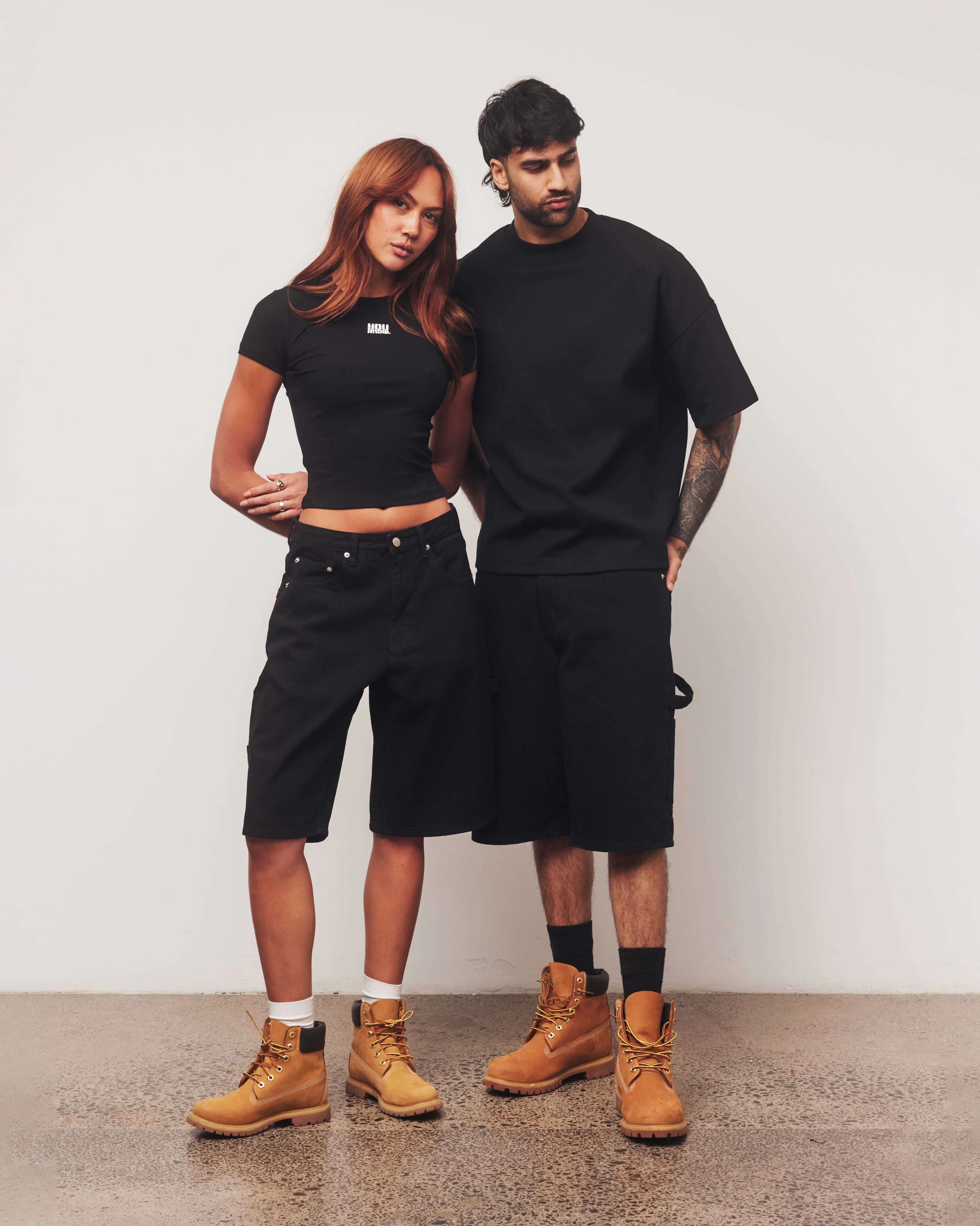 Denim Jorts | Black - Image 4