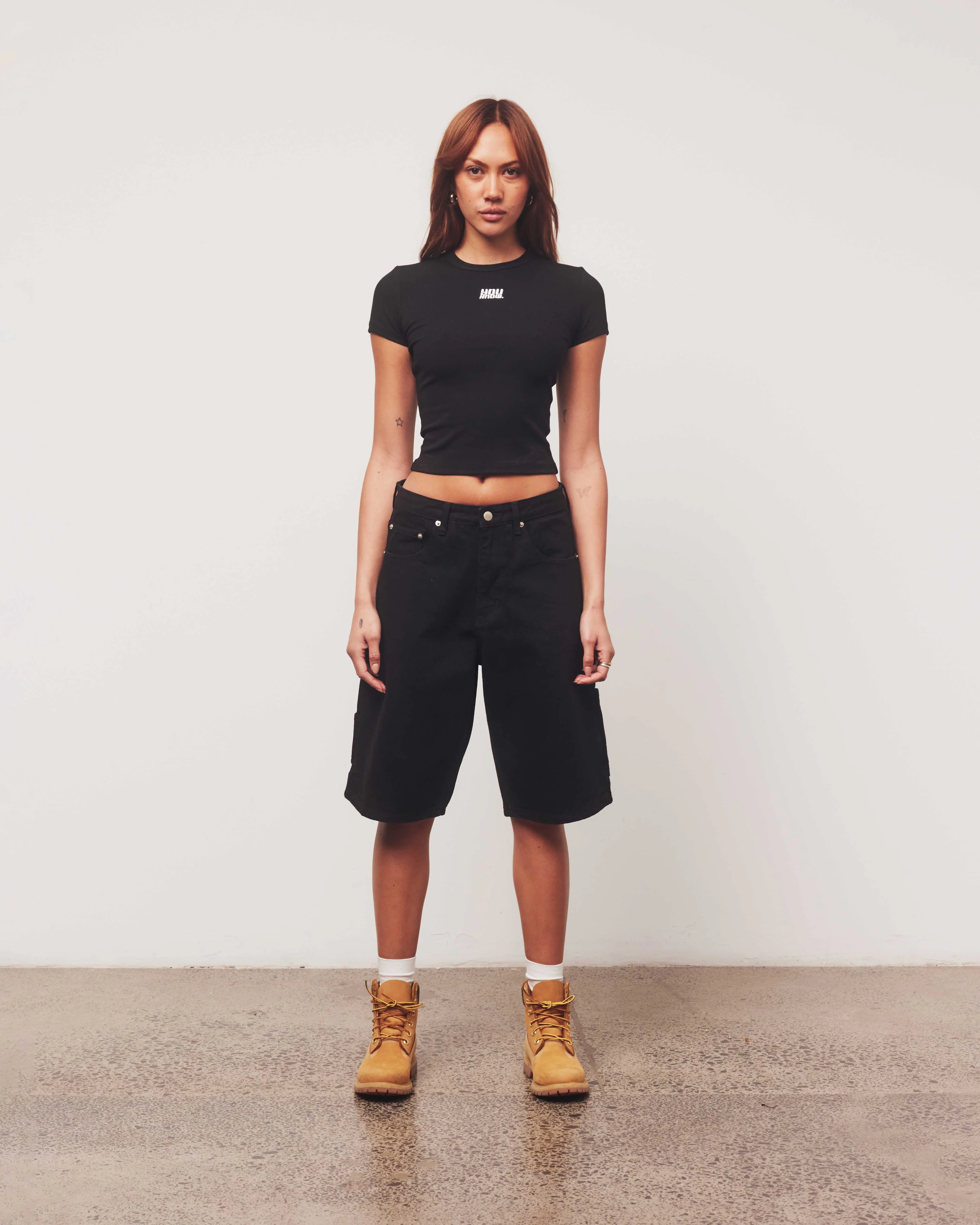 Denim Jorts | Black - Image 5