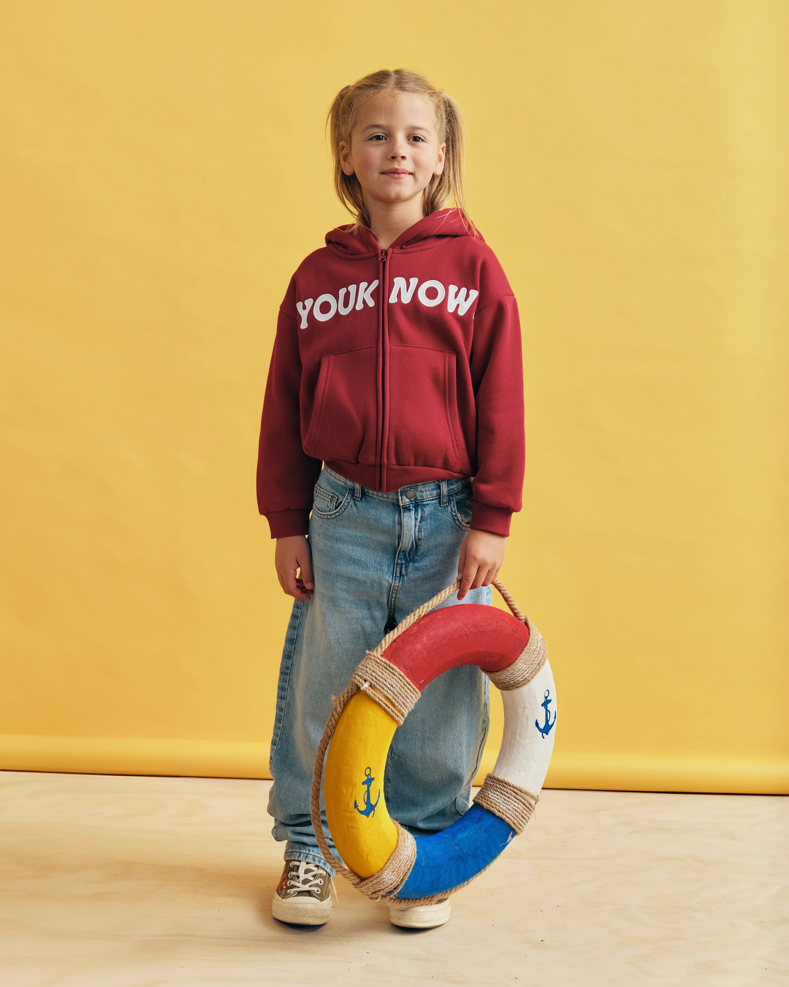 Kids Bones Zip Up | Brick - Image 4