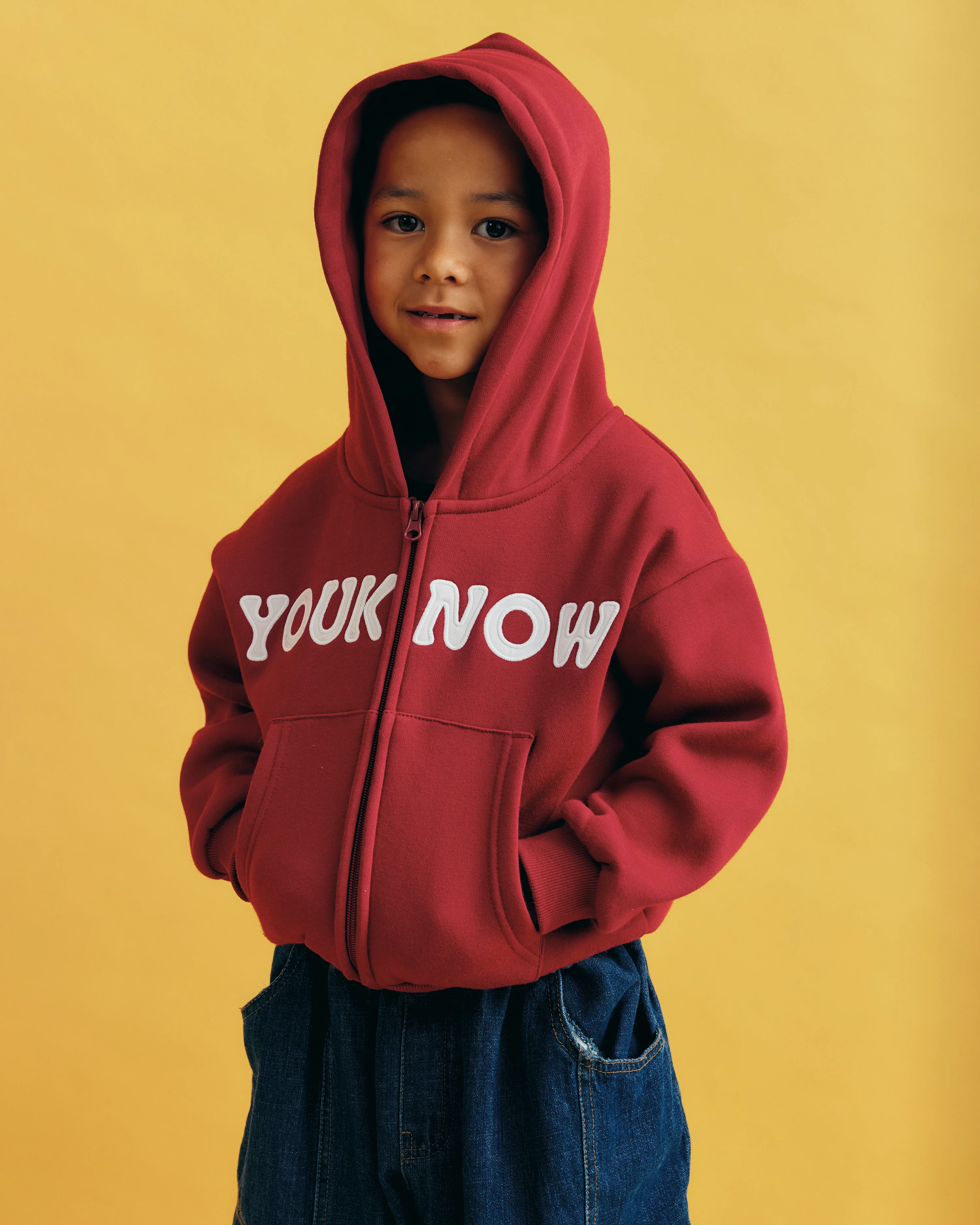 Kids Bones Zip Up | Brick - Image 5