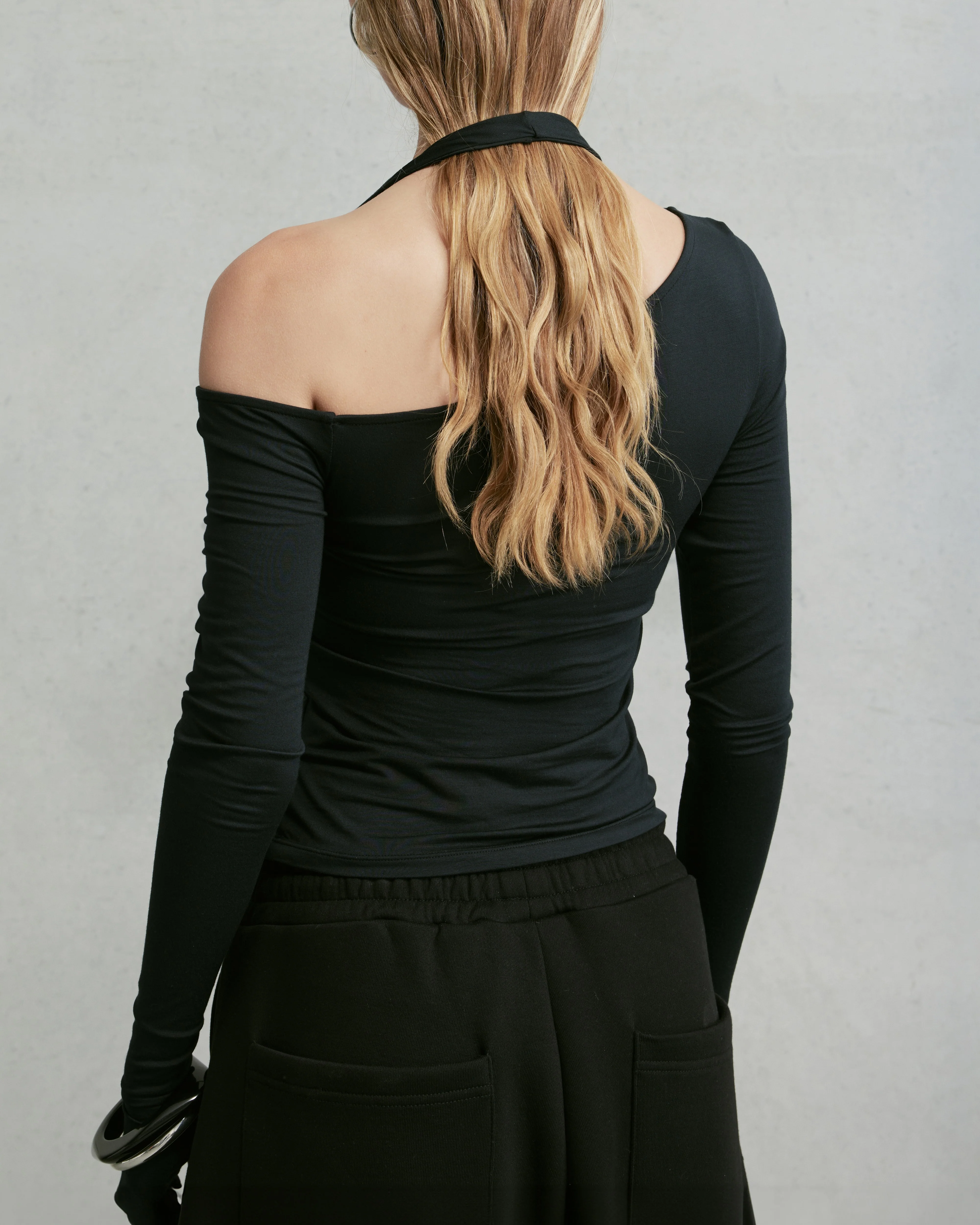 Nothing Layered Halter Longsleeve | Tar - Image 5