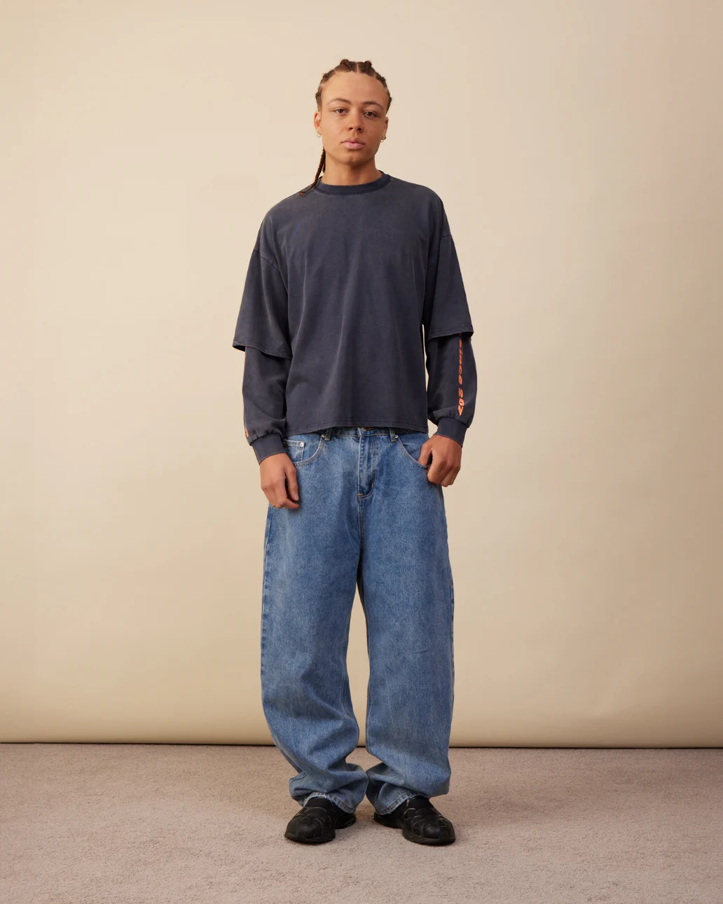 Layered Longsleeve | Navy - Image 4